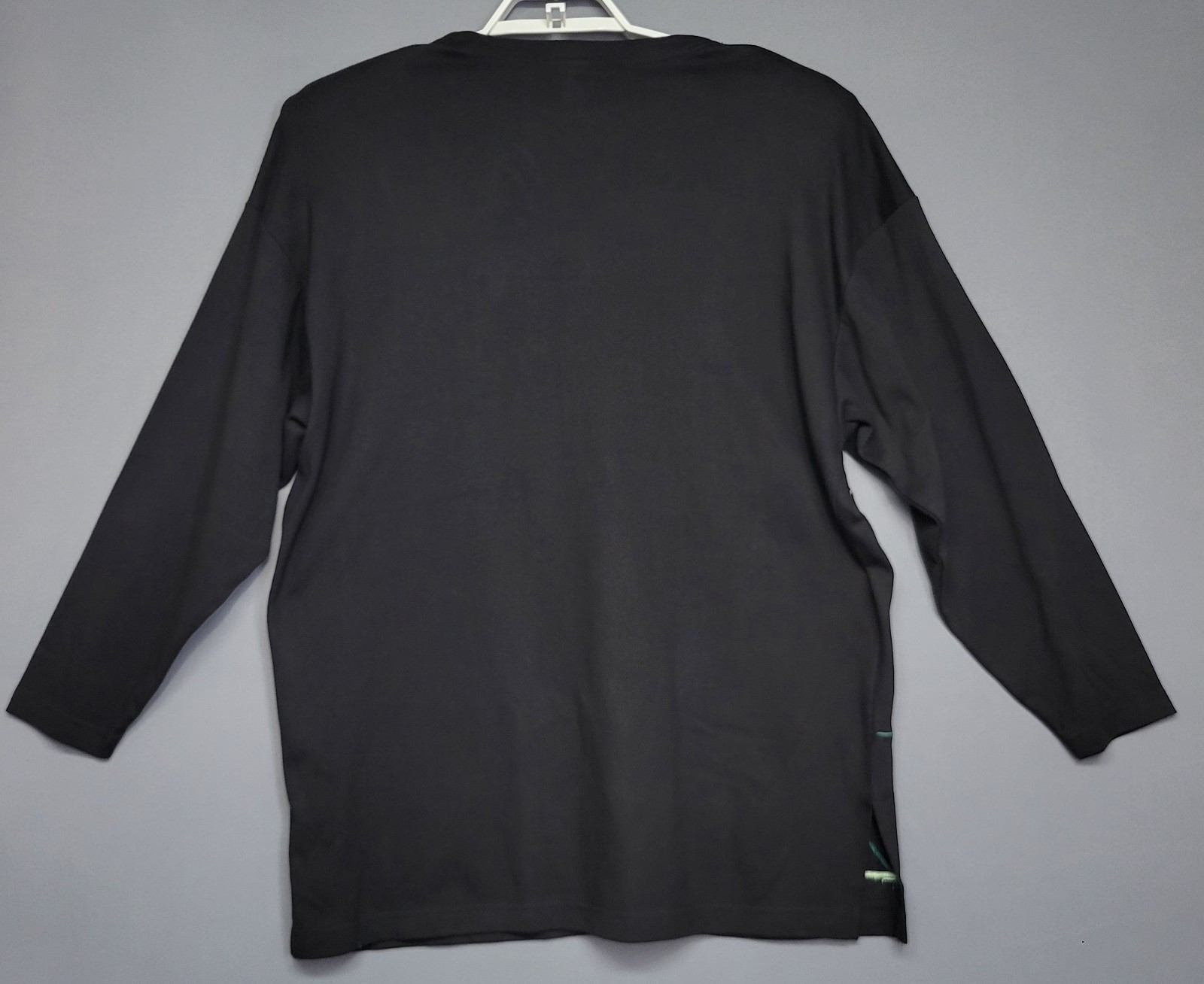 Vintage 80s Accessory Lady Top Womens L Black Fall Applique Embroidered Sequin