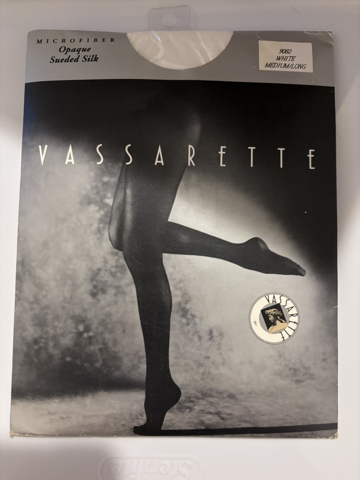 Vintage Vassarette Opaque Sueded Silk Lycra Pantyhose White Size Medium