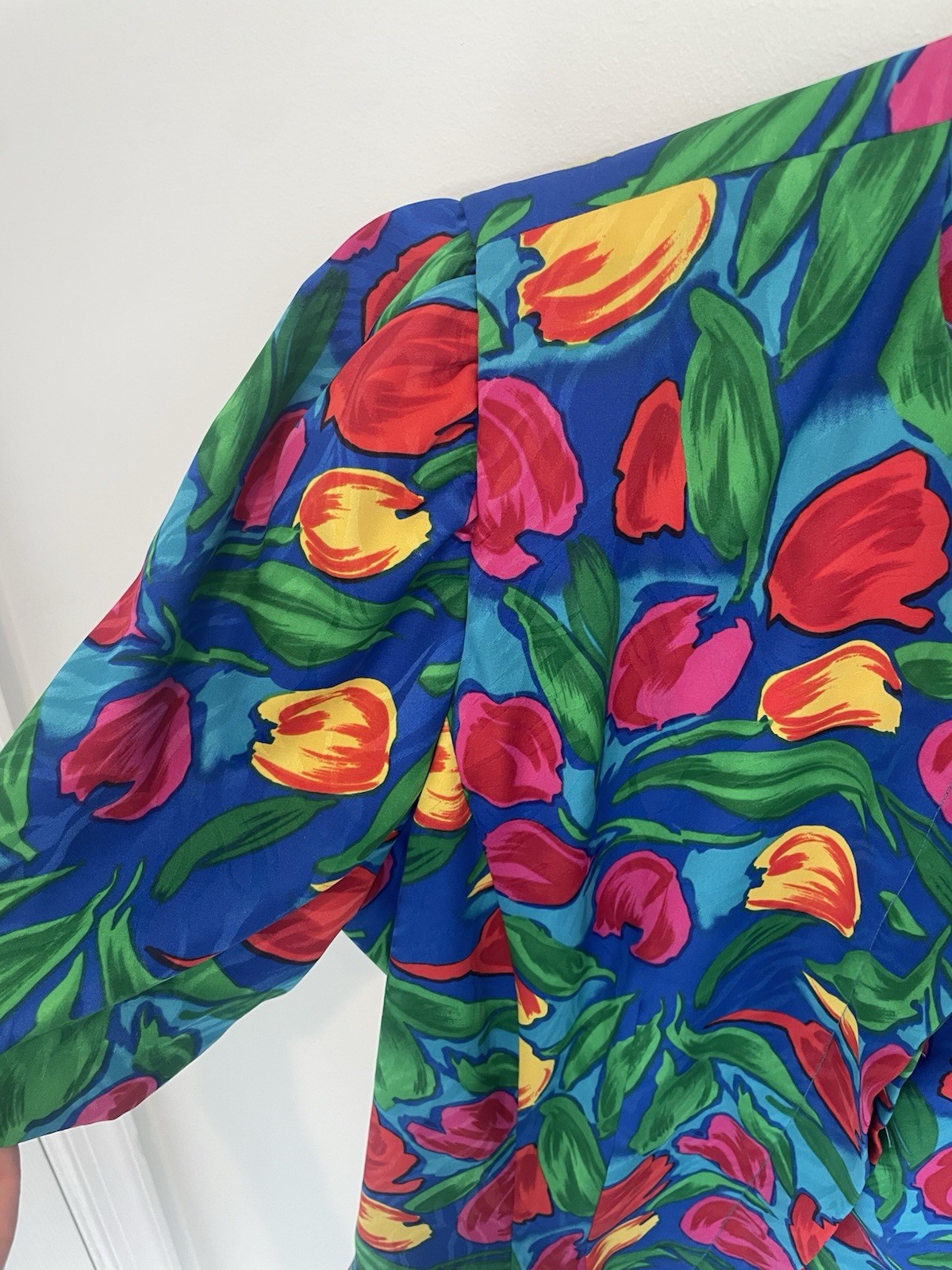 Vintage Papell Boutique Floral Tulip Skirt Suit Set Summer Chic Sz 10 Midi Skirt