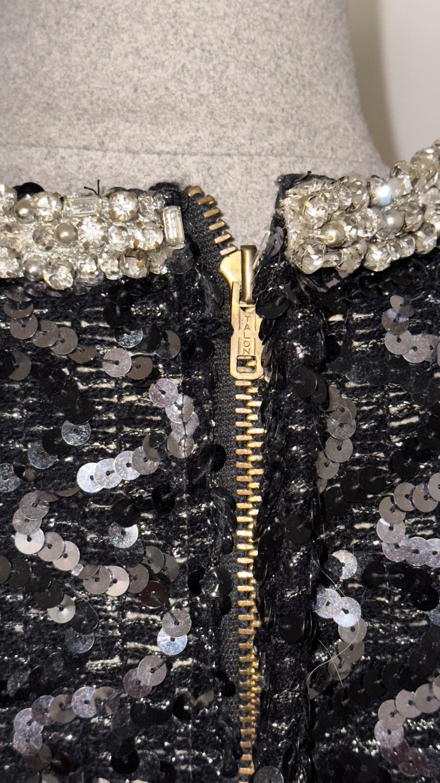 VTG 1970s Marilyn Monroe Inspired Sequins & Rhinestone Stage Costume Gown