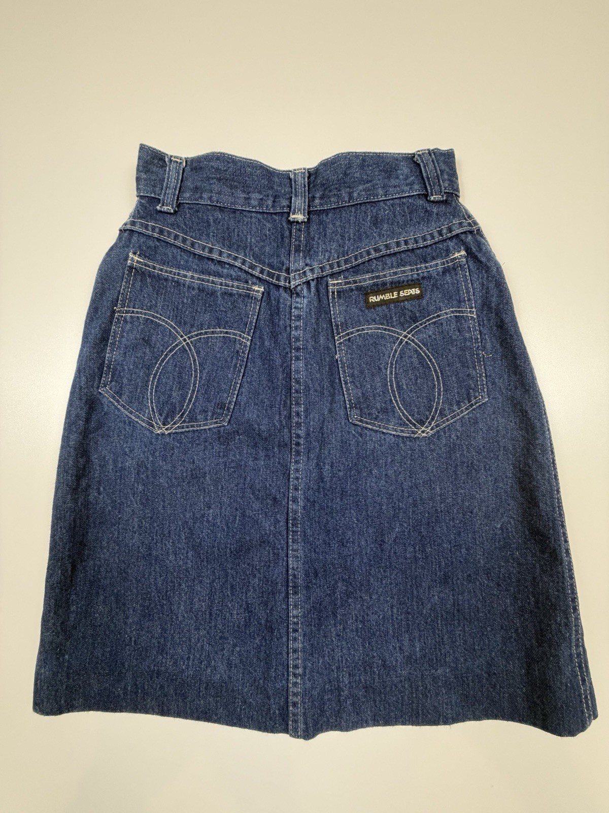 Vintage Rumble Seats USA High Rise Denim A-Line Skirt Women’s XS 25 Waist