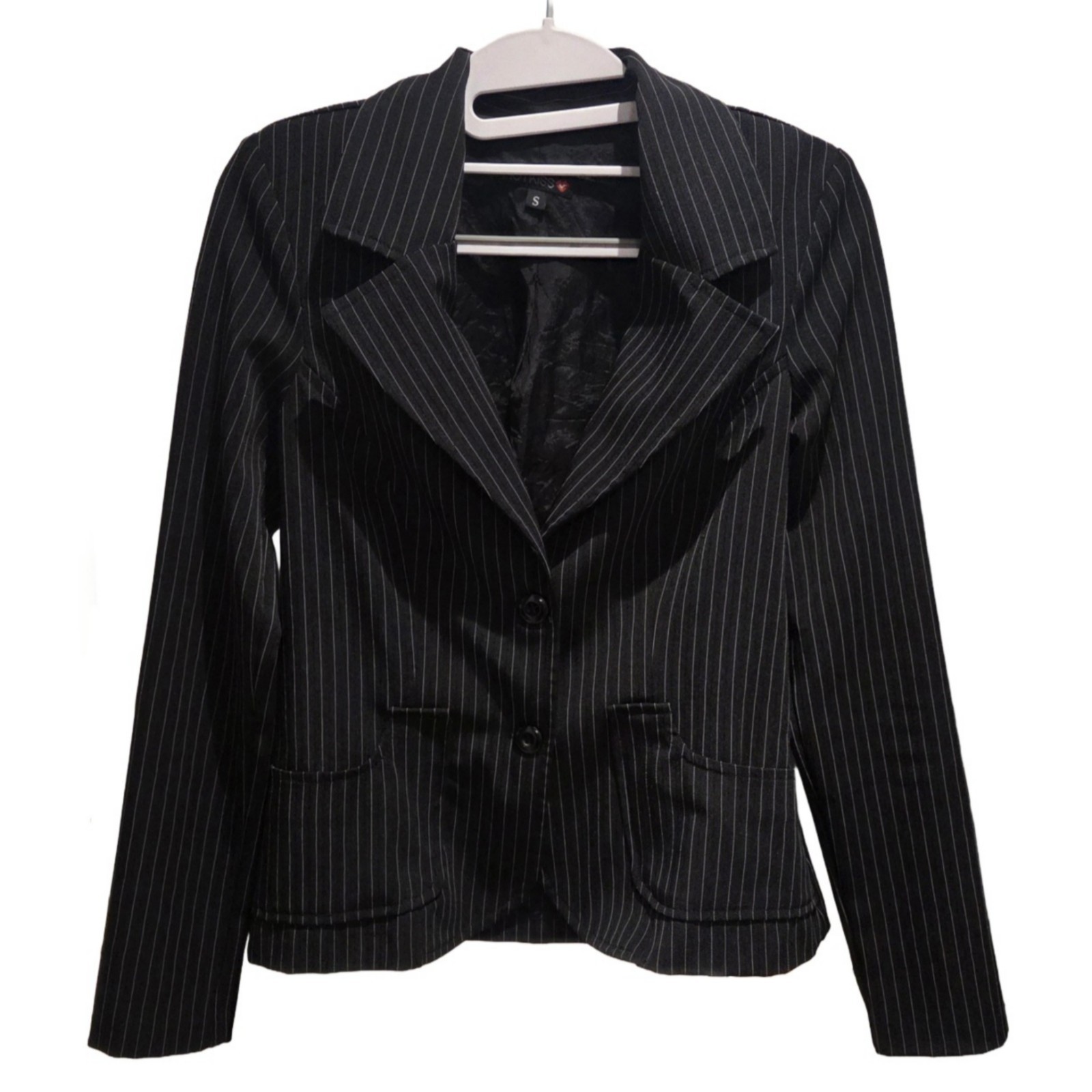 Vintage Hot Kiss Black Pinstripe Blazer