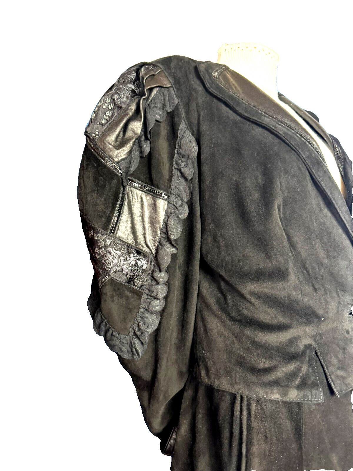 Victorian Suede Jacket Dress by Feiner – Size 38/40