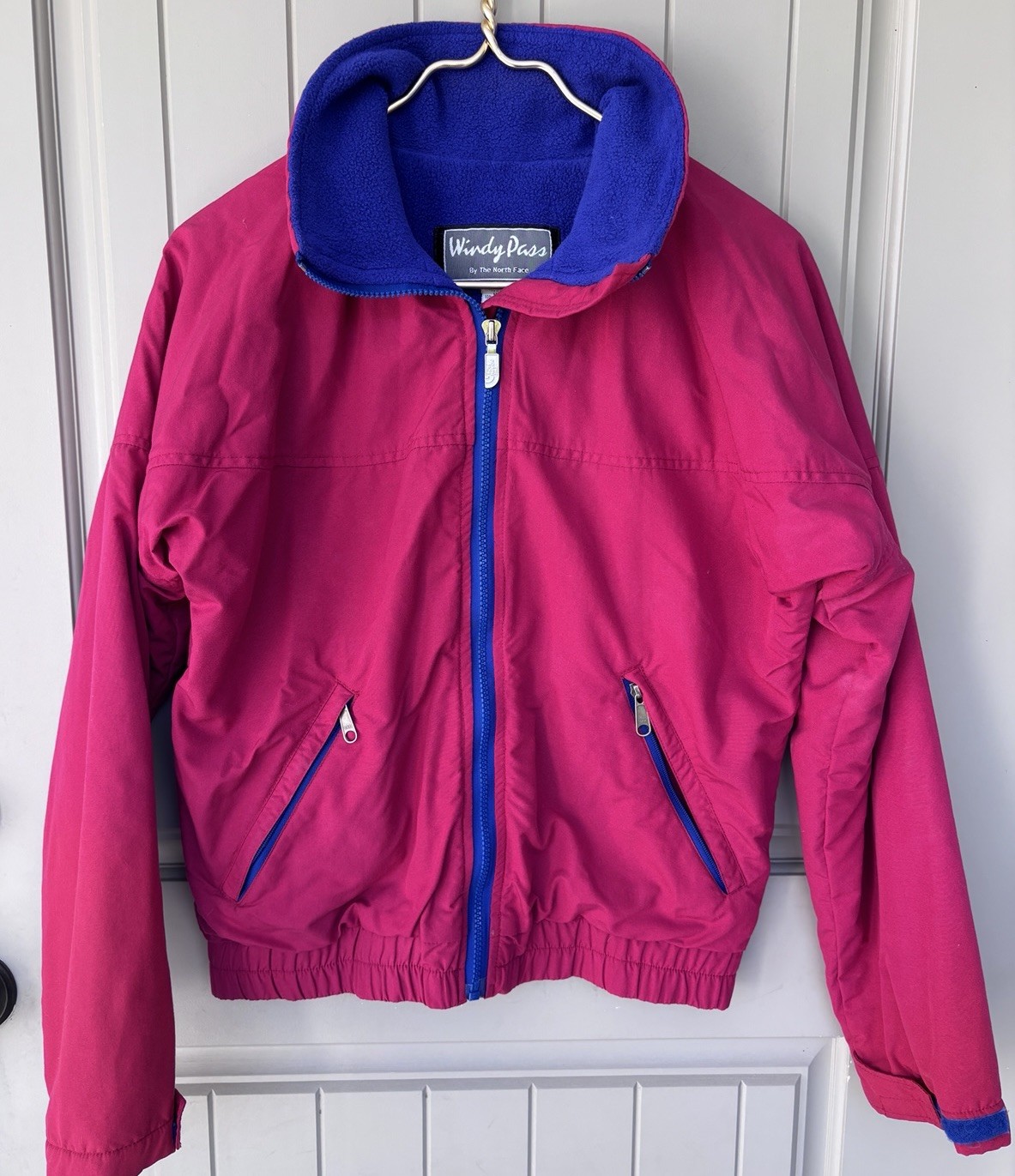 Vintage The North Face Pink Windy Pass Fleece Insulated Jacket Womens Sz Small