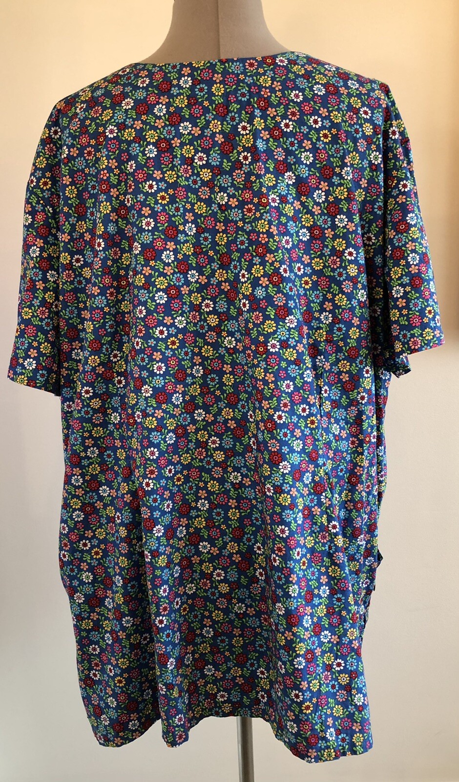 Laura Ashley Vintage 90’s Floral Cotton Tunic Top Size 3XL