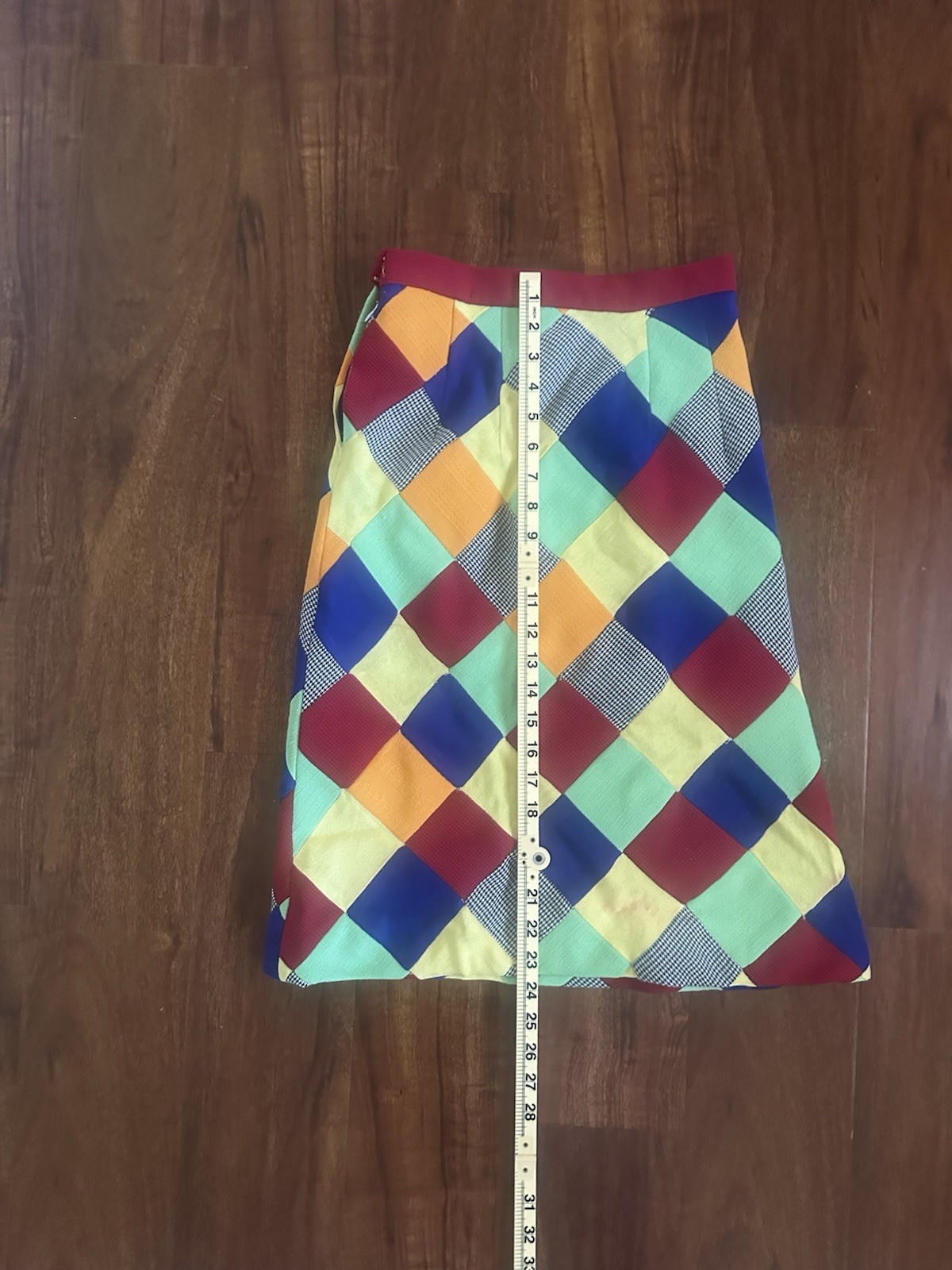 VTG 60s/70s Handmade Patchwork Quilt A-Line Side Zipper Skirt Hippie Size XS-S