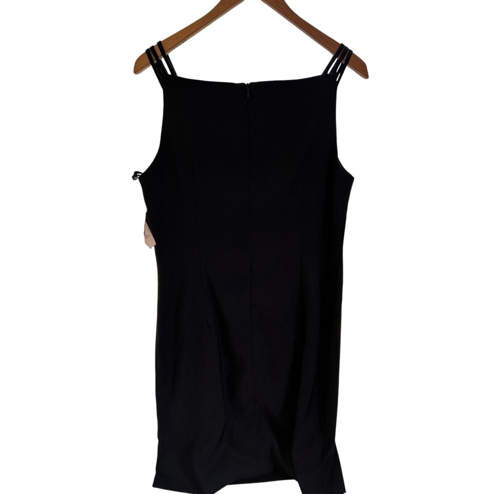 NWT 90s Y2K Rampage CDC Black Sequin Beaded Party Dress USA Square Neck Sz 12