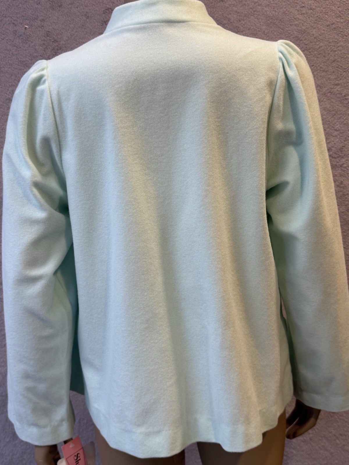 VTG Shadowline Fleece Bed Jacket Robe Embroidery NOS w/Tag 80’s Cottagecore S/M