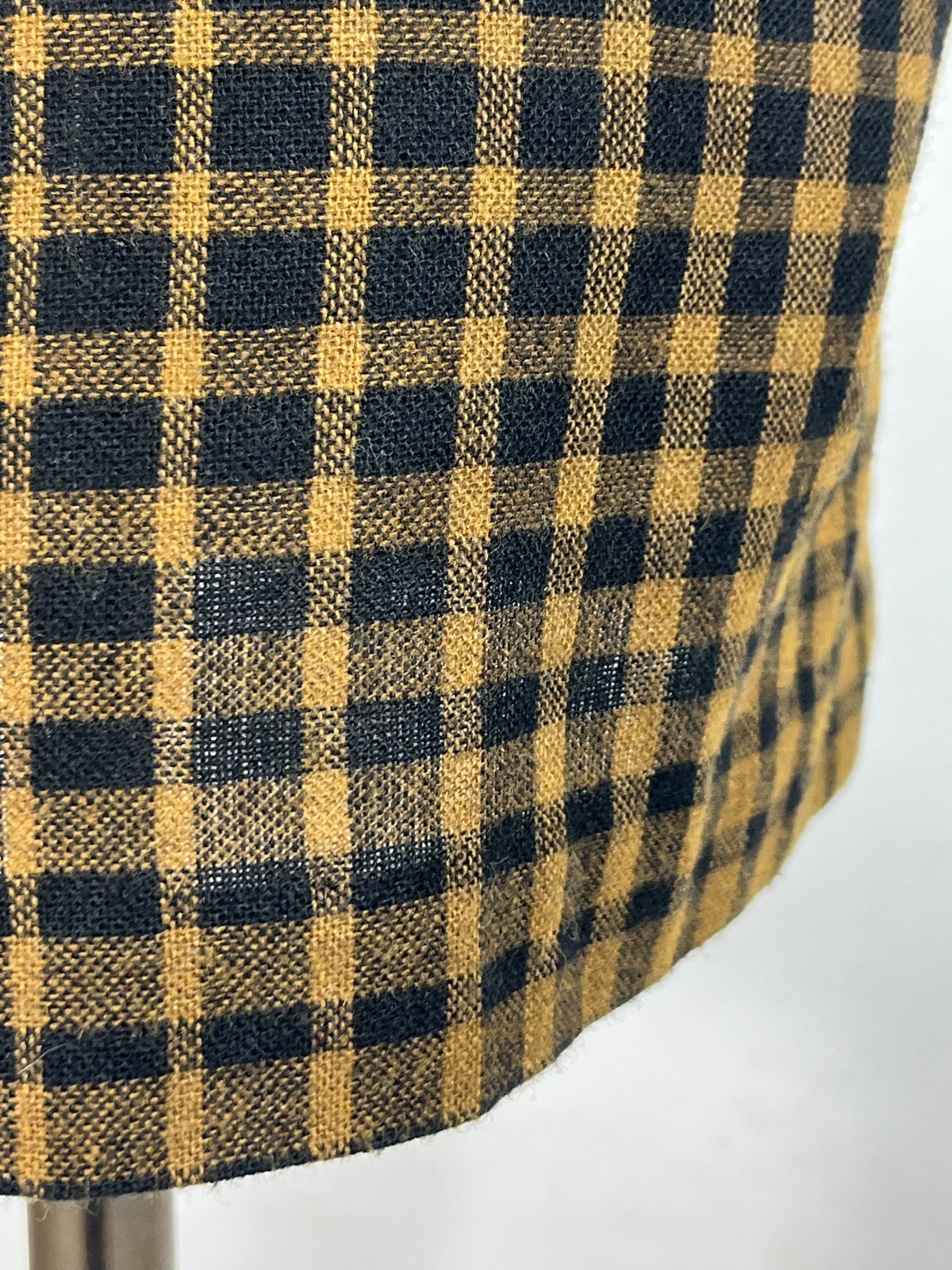 Vintage 1980’s unique JAPANESE DESIGN insp. style wool dress w/morph check print
