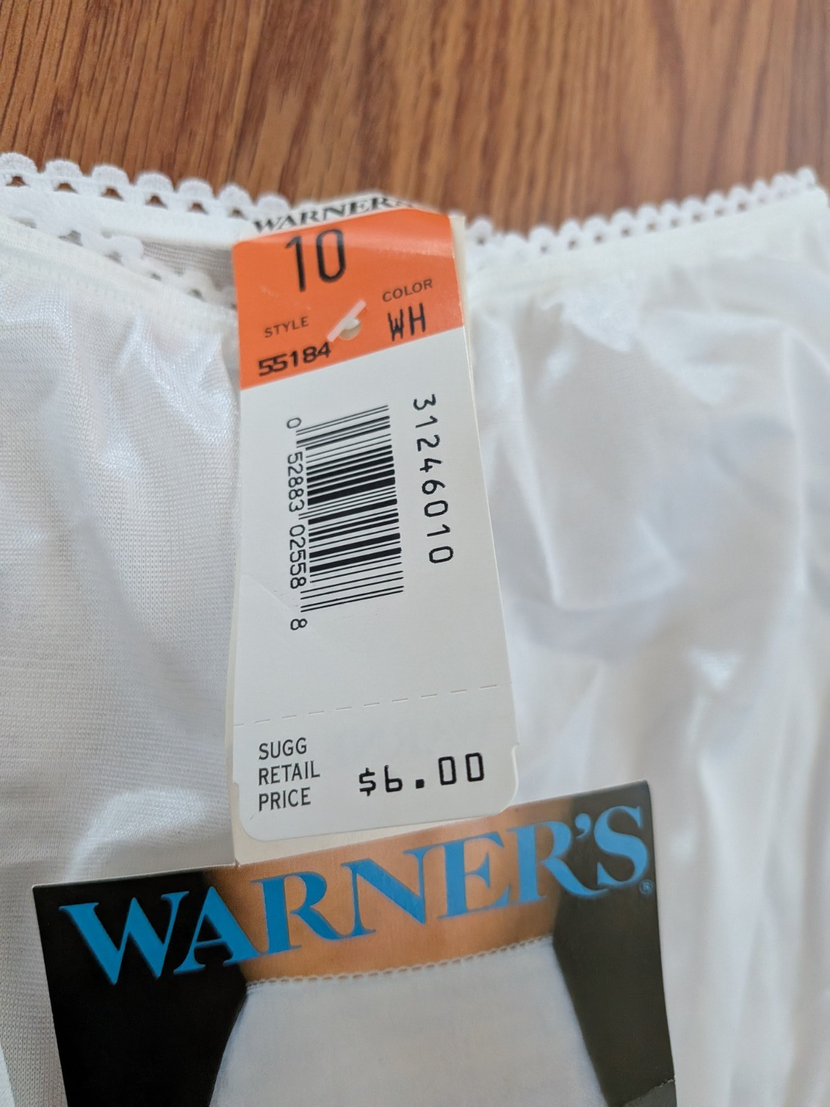 Vintage Warner’s Perfect Measure Nylon Brief panties granny Size 10 white