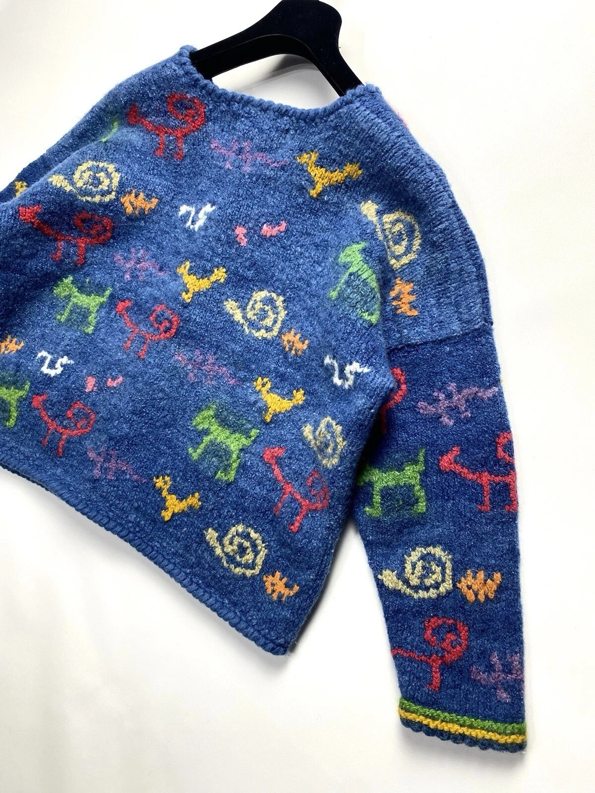 Amano RARE Archive Vintage Knit Sweater 80s–90s Geometric Patern – Size S–M