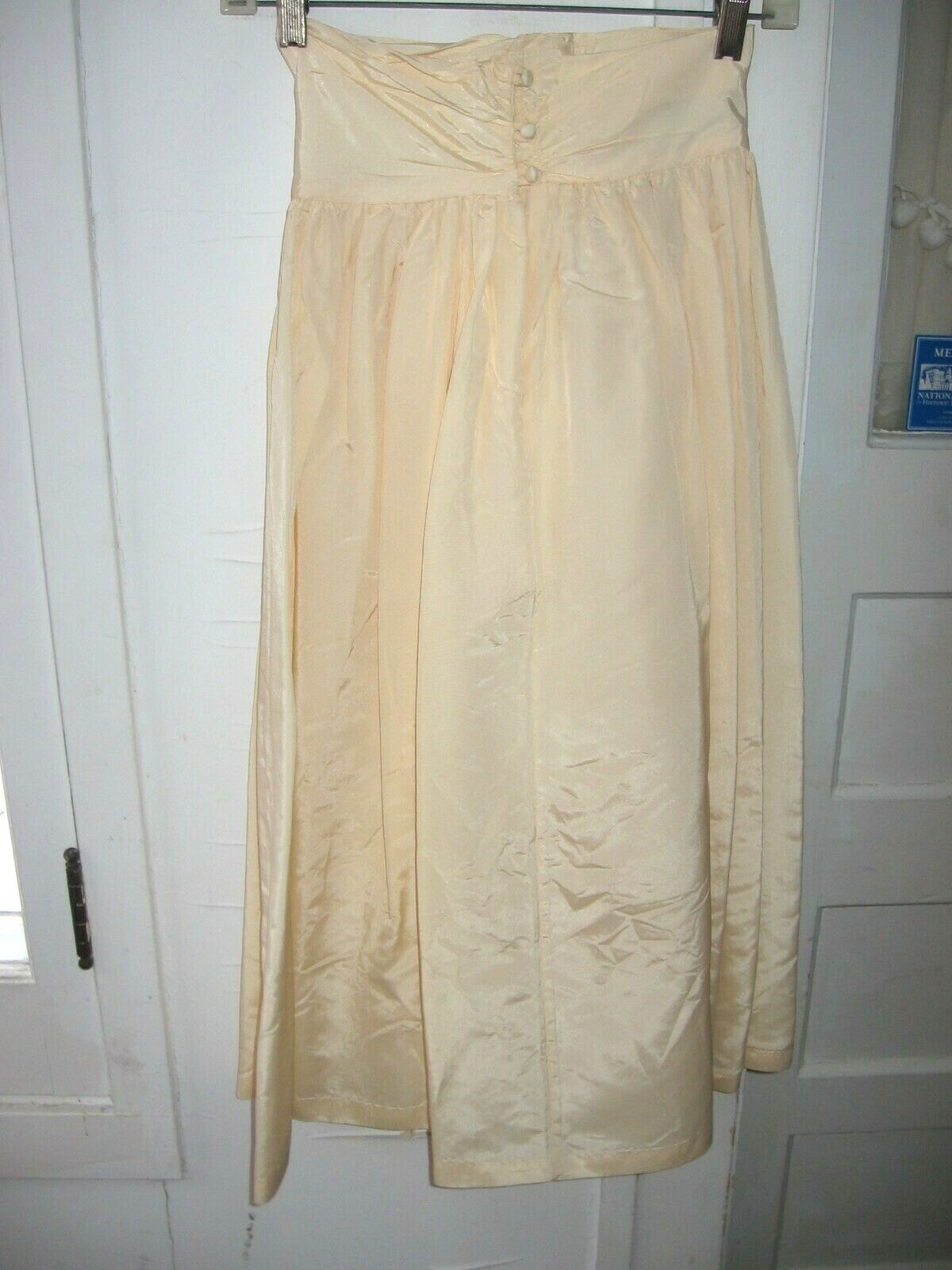 VINTAGE CREAM TAFETTA 2 PIECE VICTORIAN STYLE SKIRT AND BLOUSE- SOMETHING ELSE-4