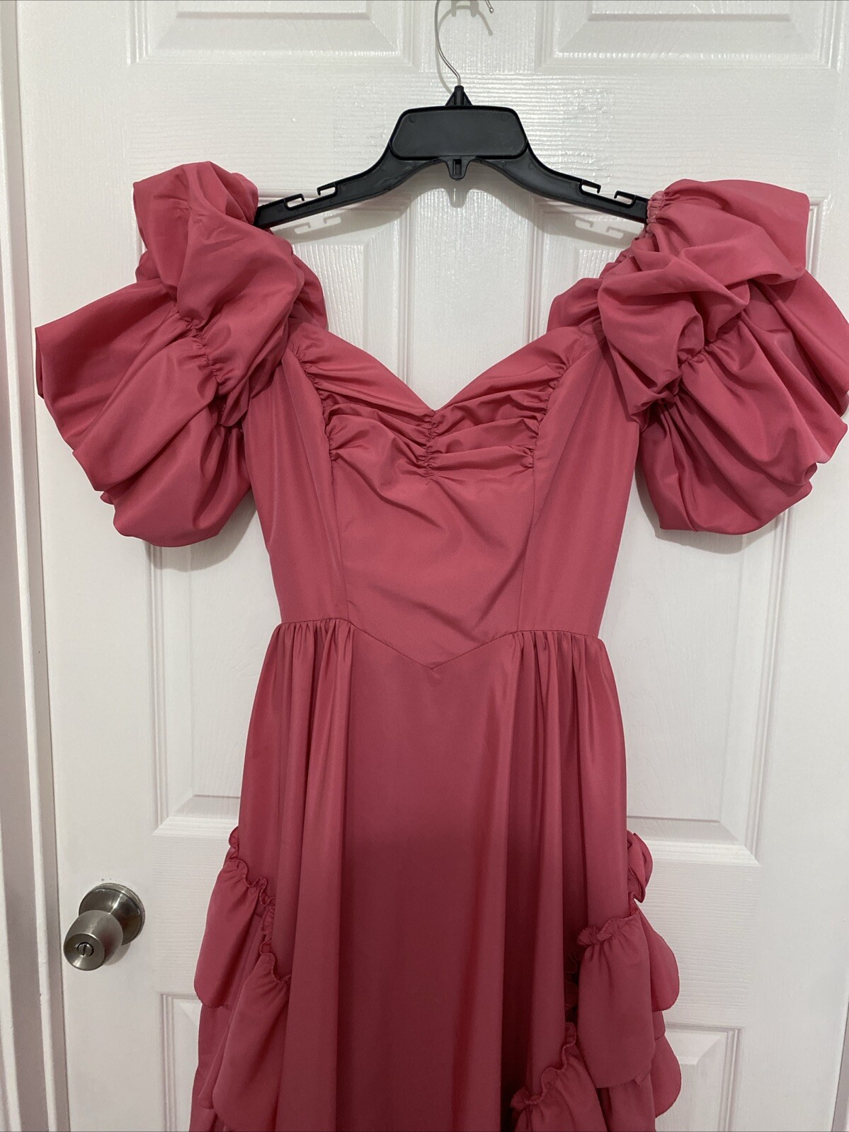 VTG International Ladies Garment Workers Union Dress Pink Formal Ruffle Size 5