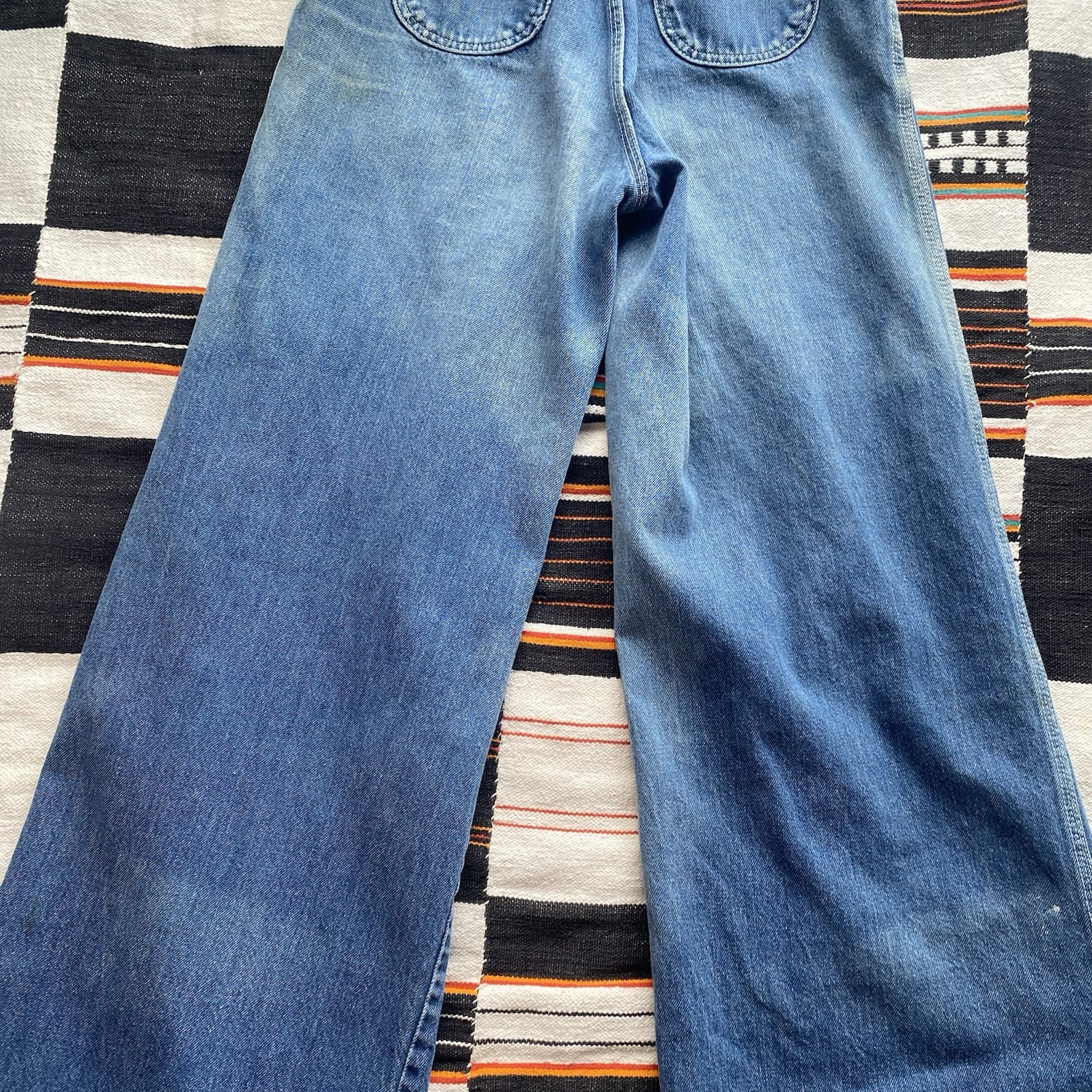 Vintage 70’s Levi’s Bell Bottom Denim Jeans. Boho. Hippie. Festival. Size 25/32.
