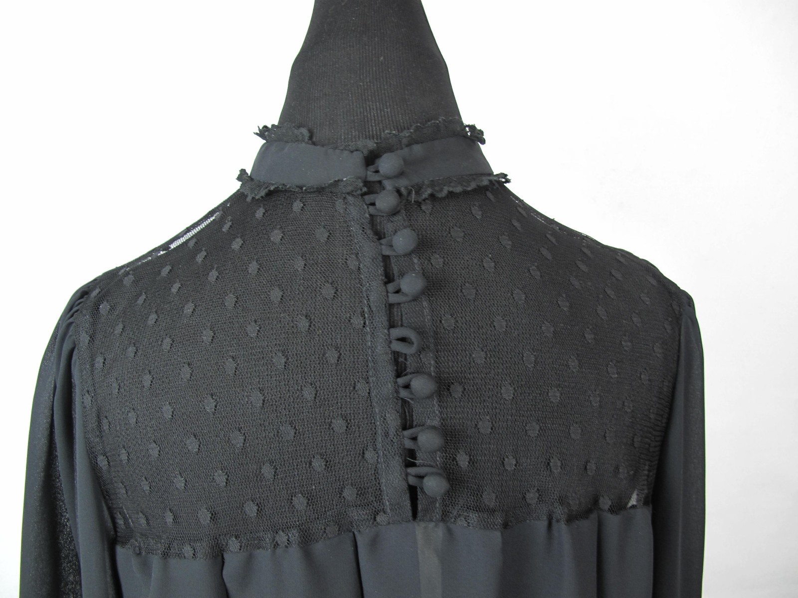 Women’s Chez California Nordstrom Vintage Dress Black Size 16 Pleated