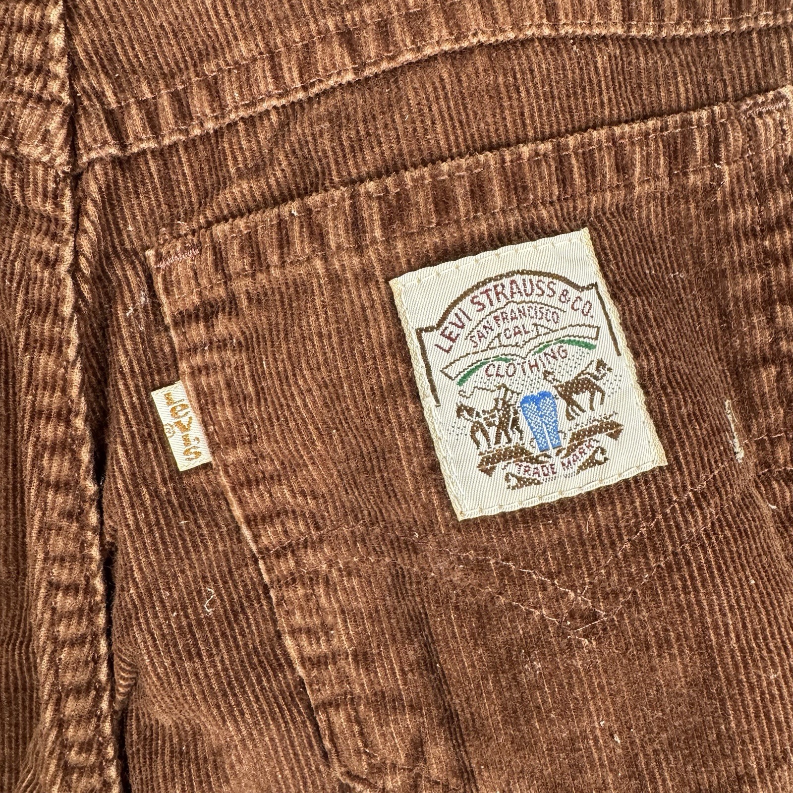 Vintage 80s Levis Womens 5 (~25×30) Brown Corduroy Talon 42 Zip Pants 1985