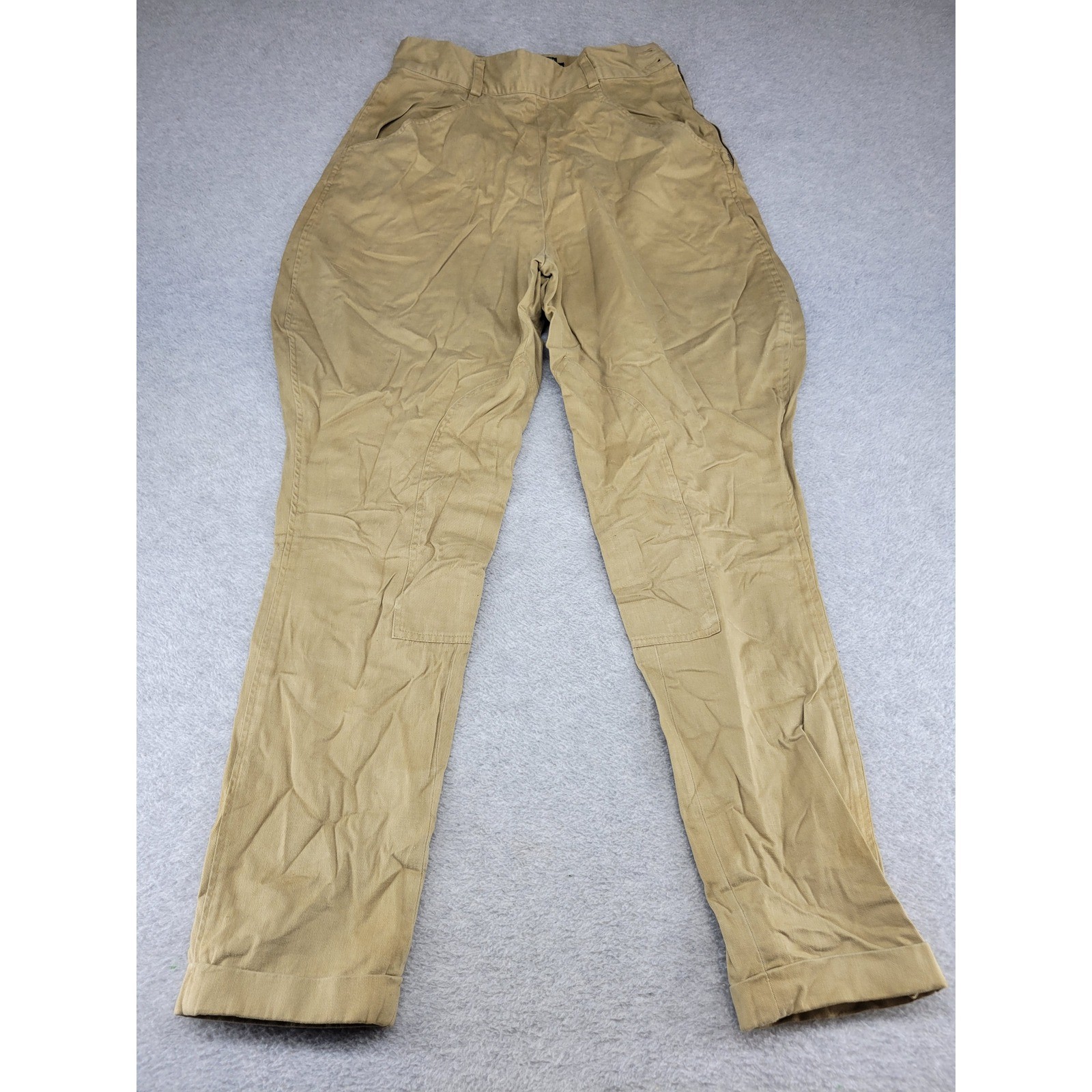 Vintage Ralph Lauren Country Tan Cotton Jodhpur Equestrian Trousers Womens 10