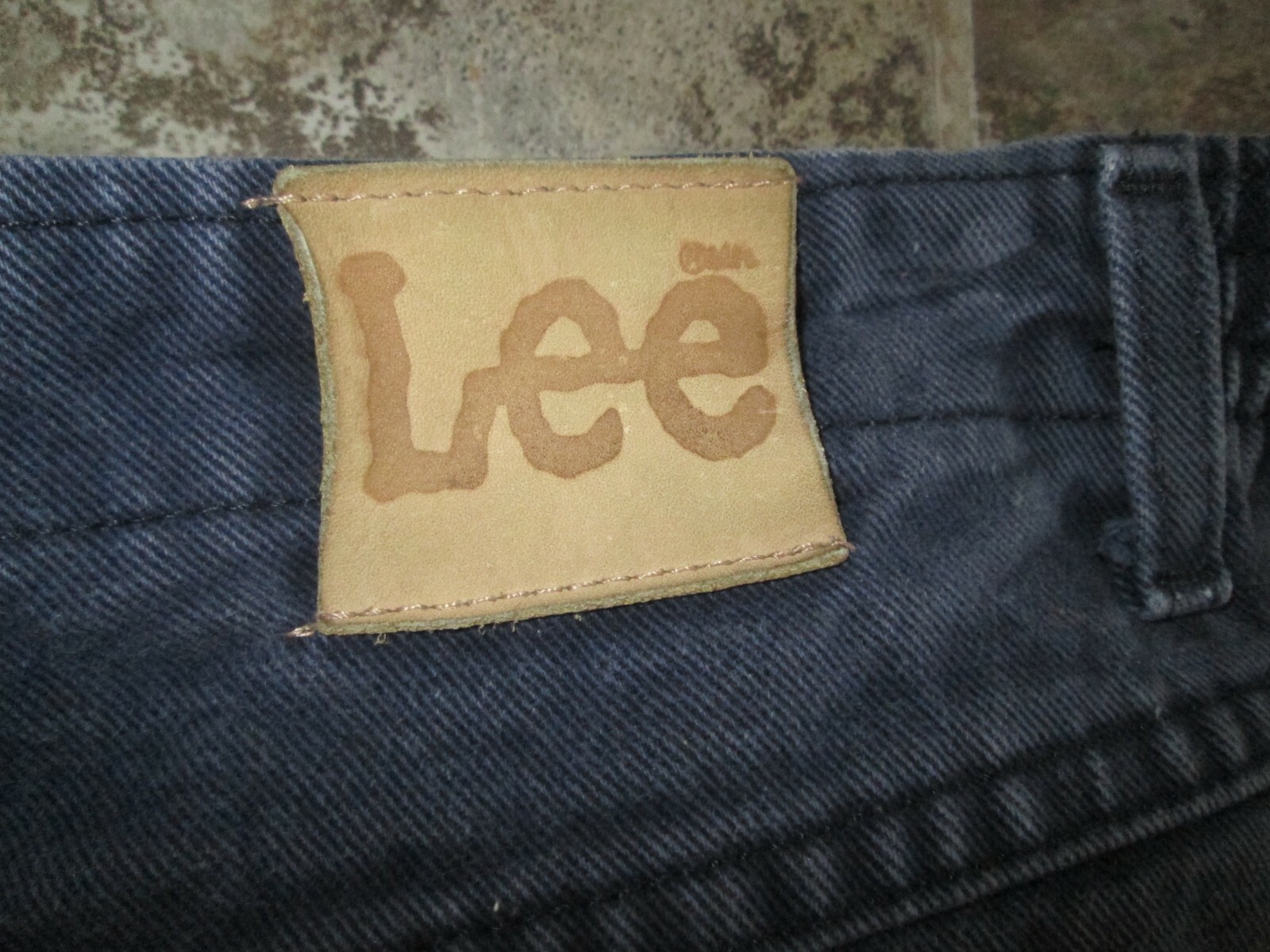 VTG Lee Mom Jeans 16 MED 32×28 Full Fit High Waist Tapered Blue Denim Parachute
