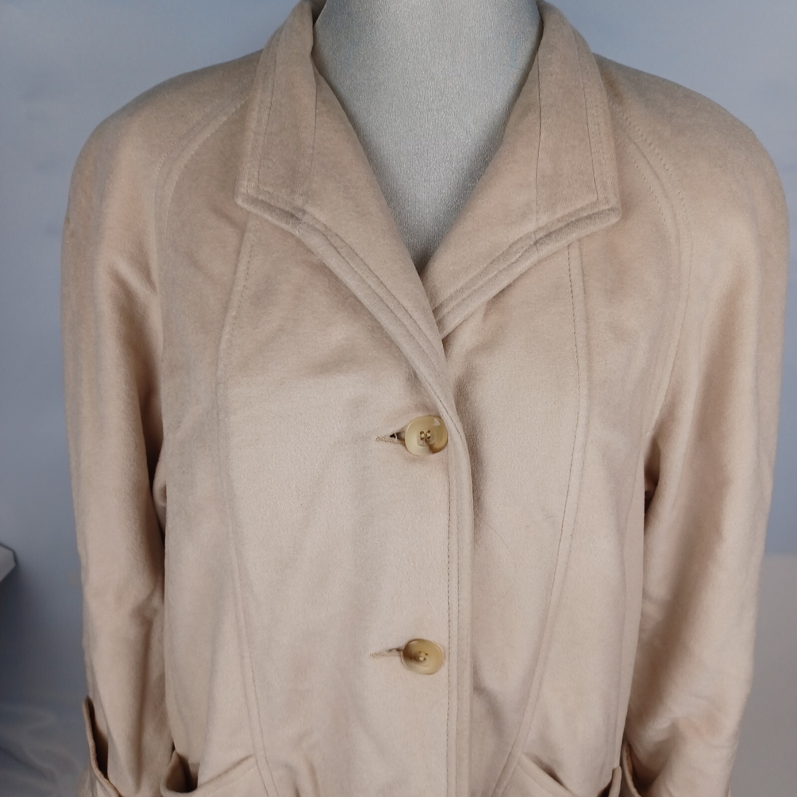 Vintage Cordana Wellington Fashions Celanese Arnel Long Coat Size XL 44″ Read