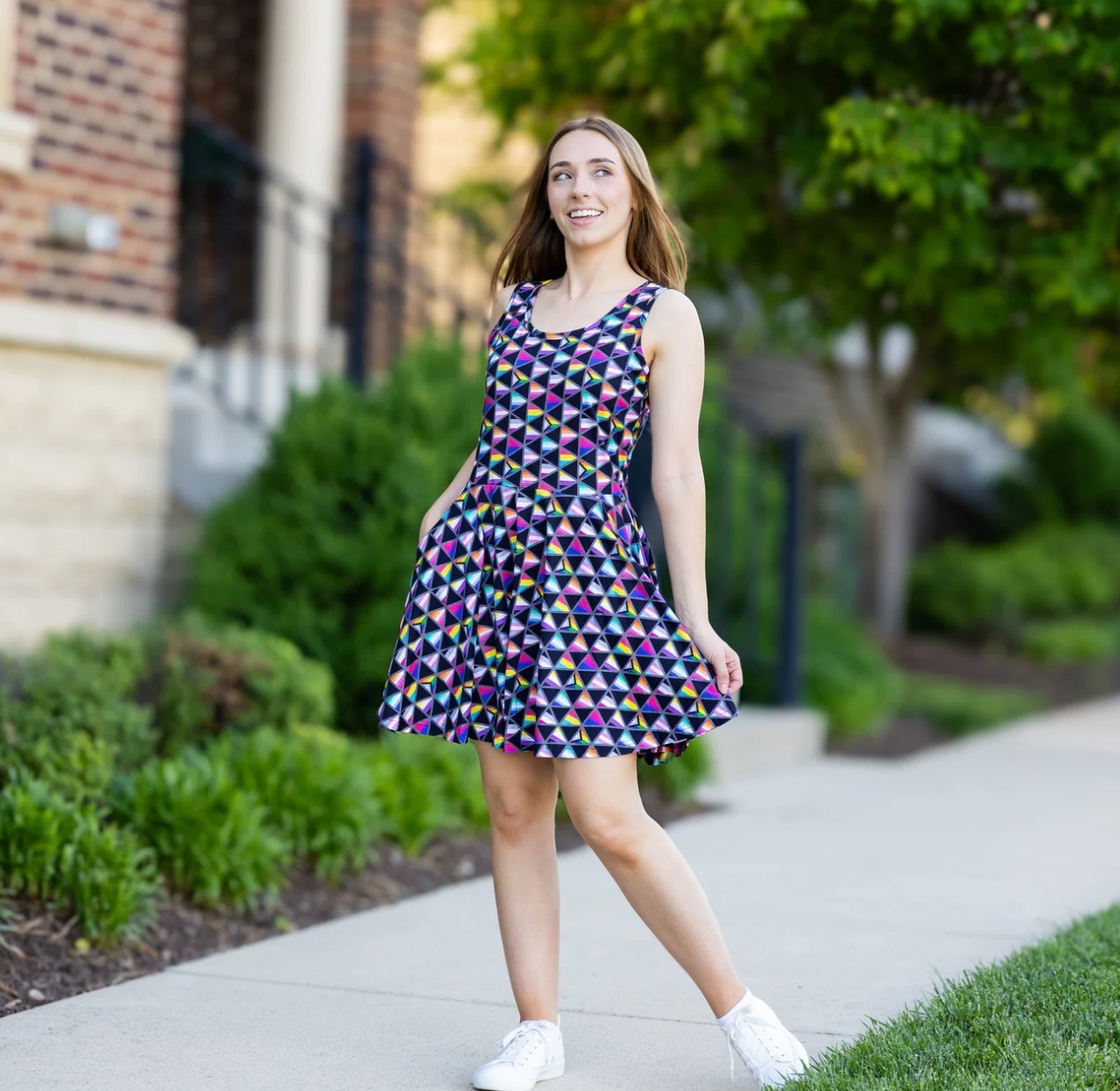 Pride Flags Twirl Dress with Pockets From Svaha USA Size XL