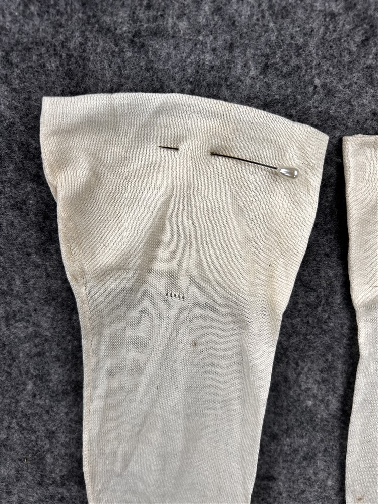 antique stockings women’s long white small 19thc original