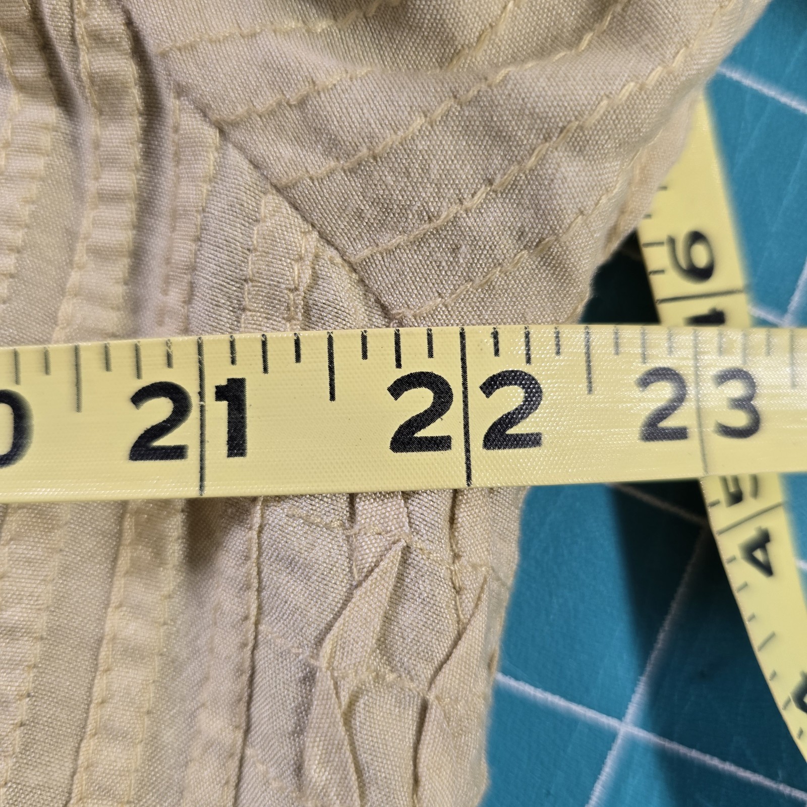 Vintage Embroidered Kaftan Style Robe Tunic Beige US 44 Beaded Collar Long