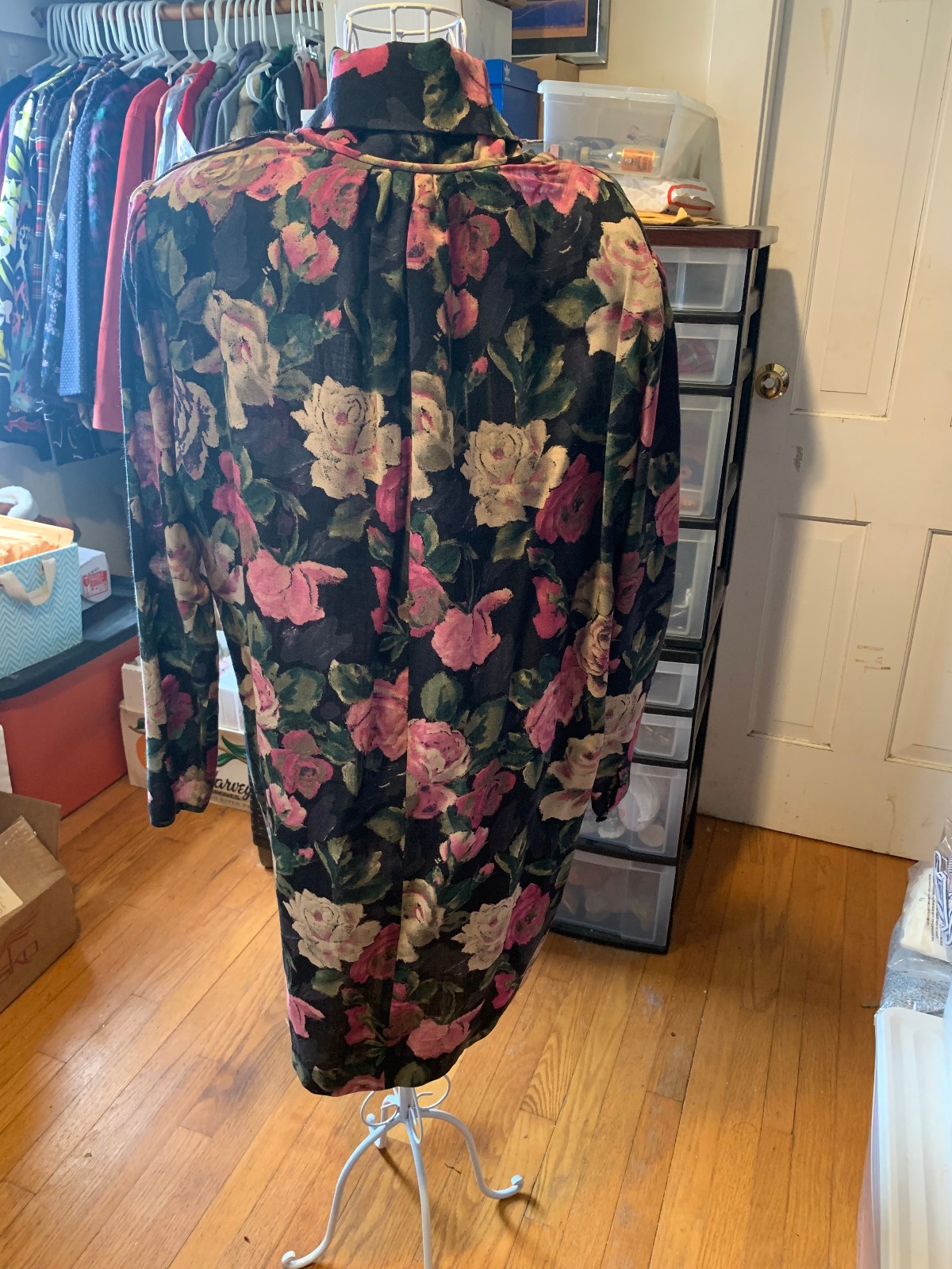 *VINTAGE* 1970s EMANUEL UNGARO Floral Print Dress – Size 46 EU (12 US)