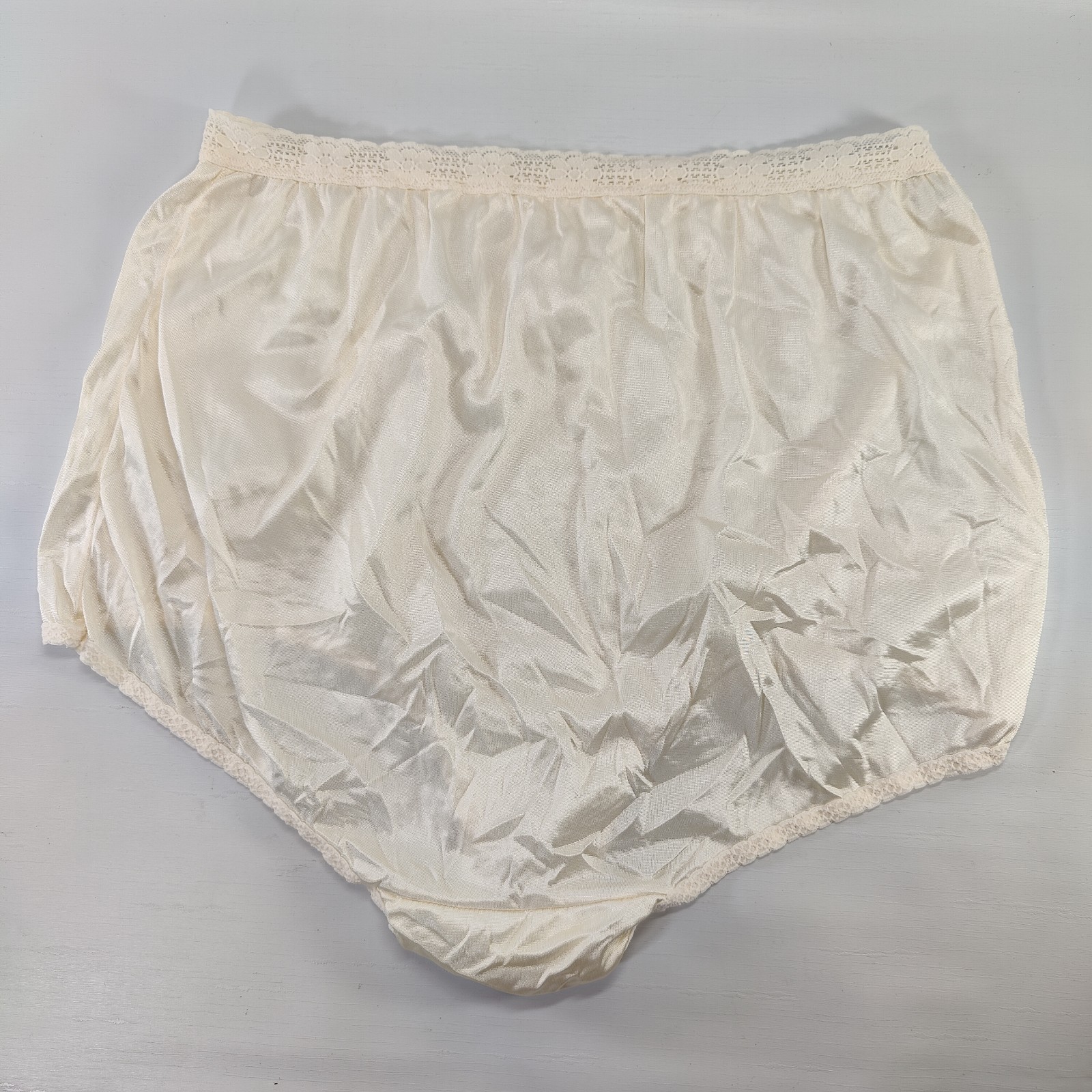 Vtg LovePats Granny Panty Sz 10 Ivory Off White Cotton Gusset