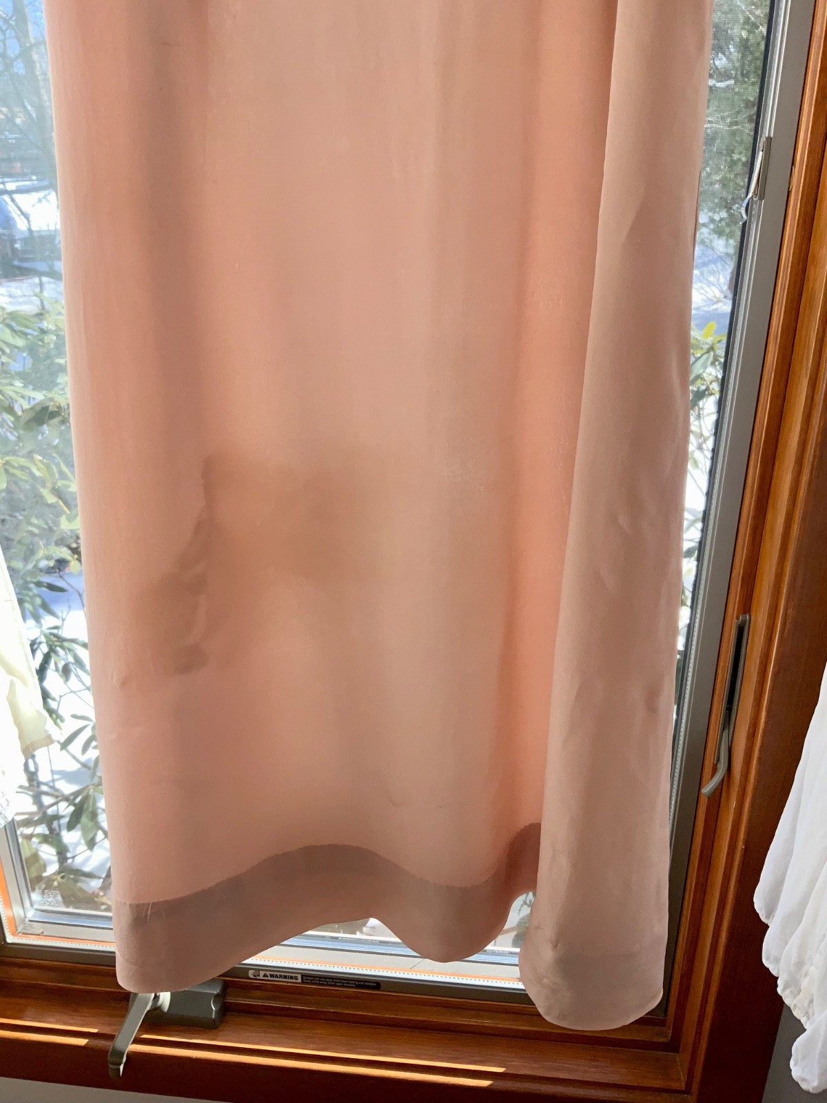 1940s Peach Silk Slip Dress with Antique Lace Appliqué — Pure Silk Boudoir Dress