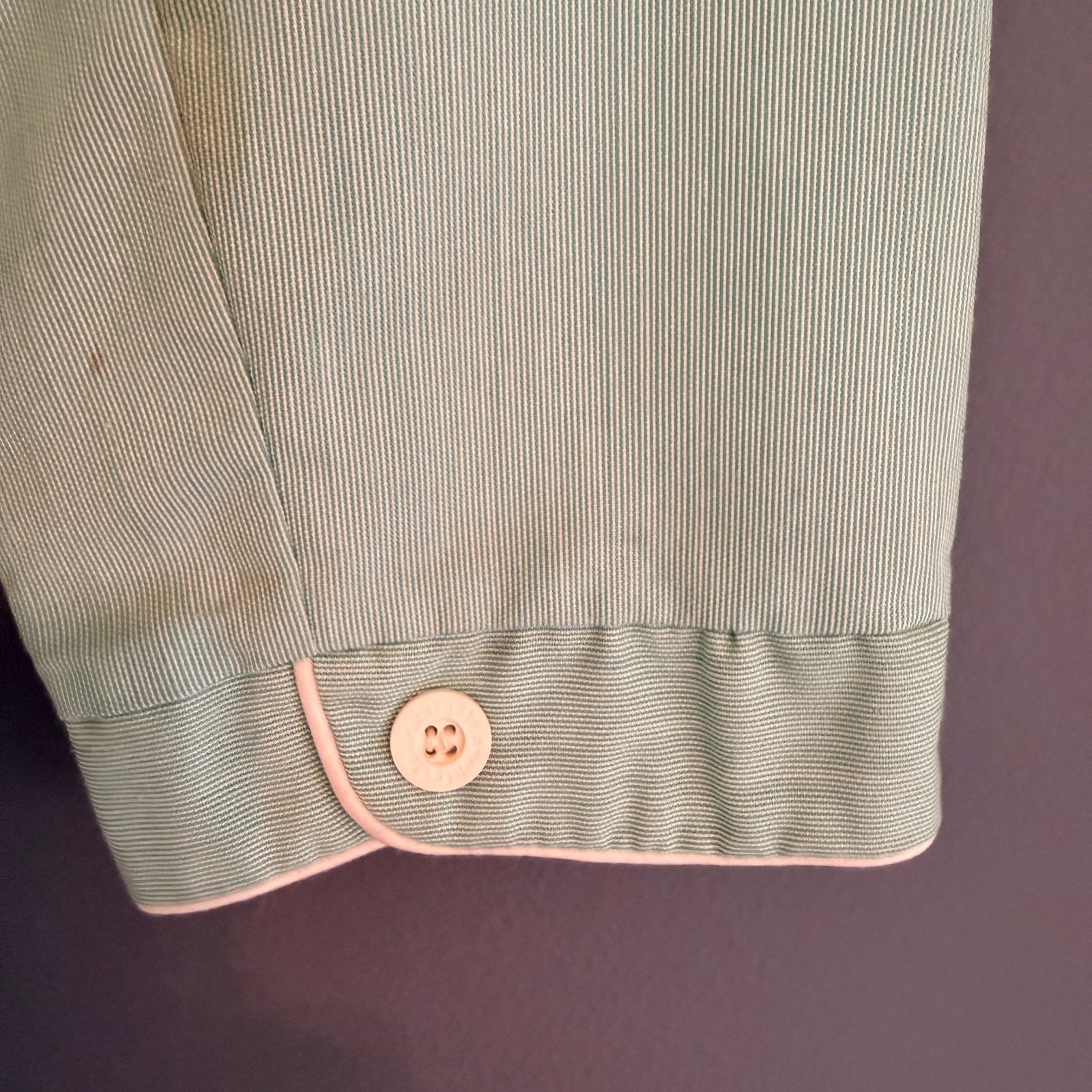 VTG 60s Hopkins Pub Hlth Uniform Green/Wht Pinstripe Actual Pediatricians Coat