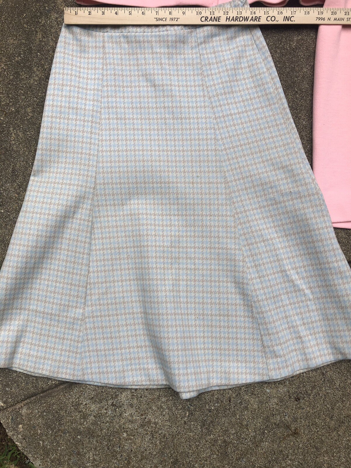 Vintage 60’s/70’s “Fire Islander “Multicolored Pastel Houndstooth Skirt~S/M