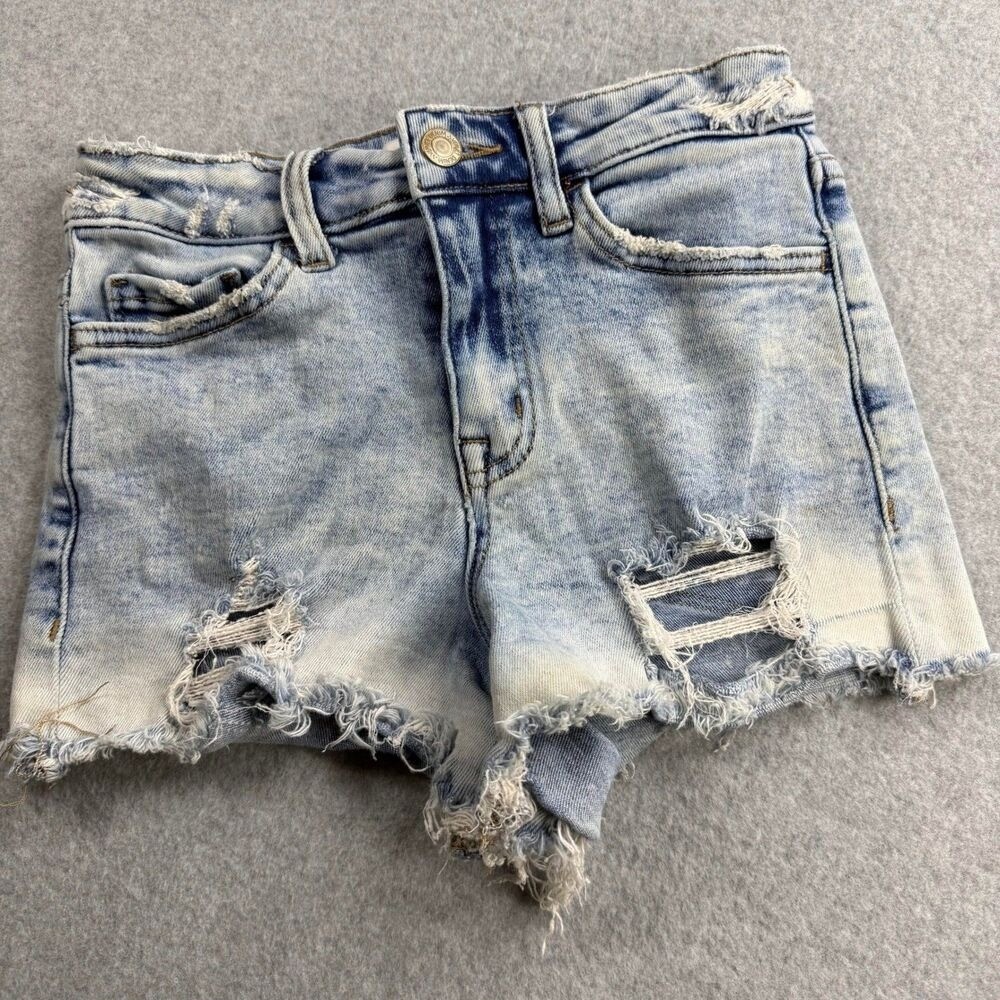 Vervet Denim Shorts Women XS Light Blue Excellent Distressed Cut Off Jean Casual