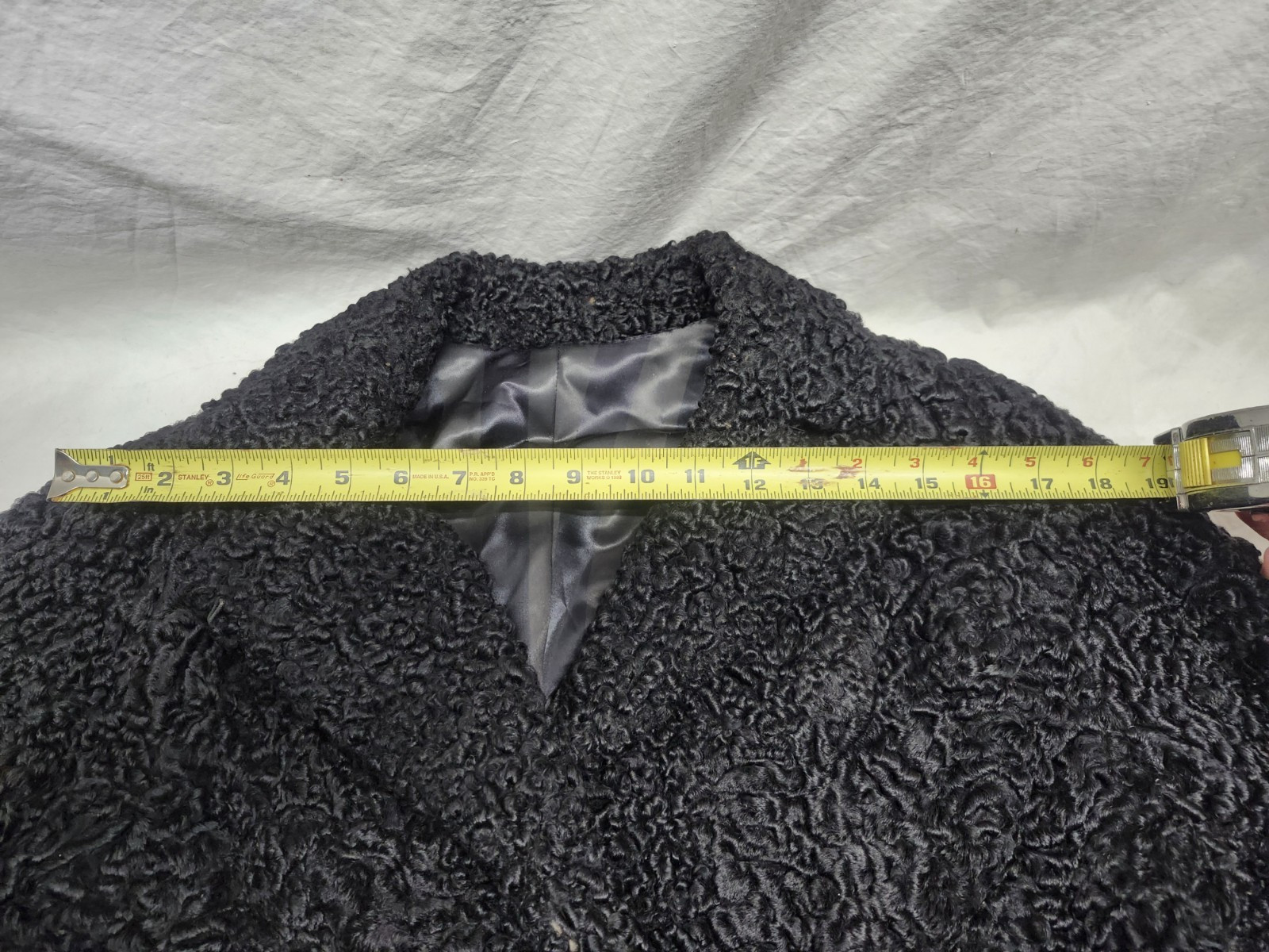 Vintage Curly Persian Lamb Wool Coat Silk Lined 40s 50s Old Money Mob Wife
