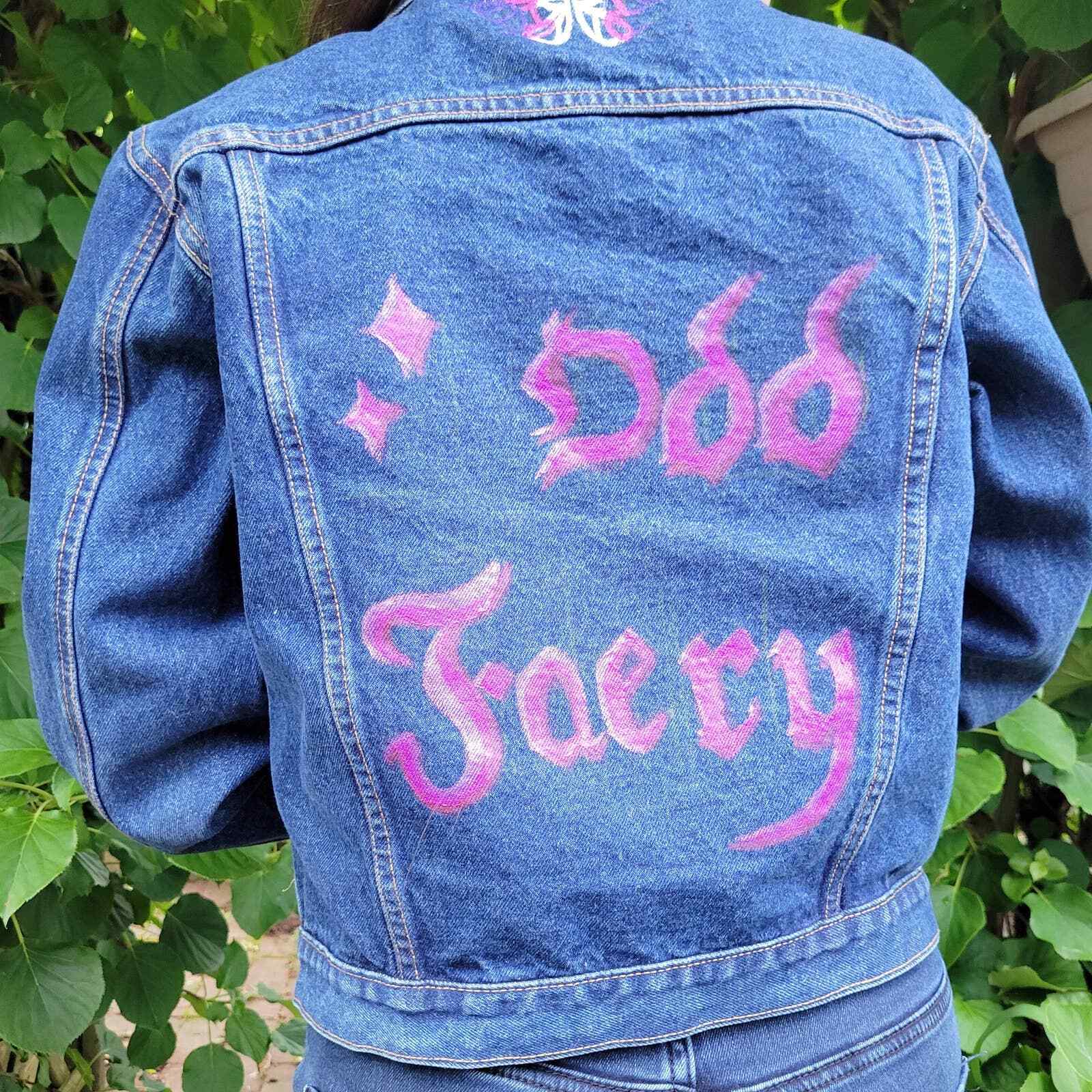 Odd Faery Vintage 90’s Painted Denim Jacket by Blue Asphalt
