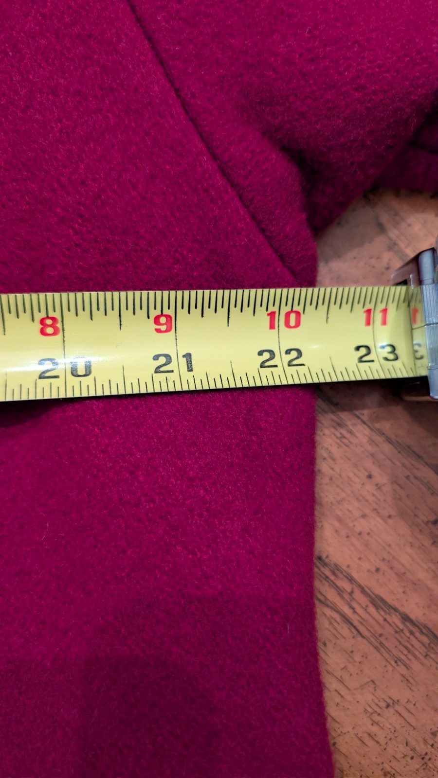 VINTAGE Ashley Scott 100% PURE WOOL Maxi Coat – Made in USA Raspberry Red (12)