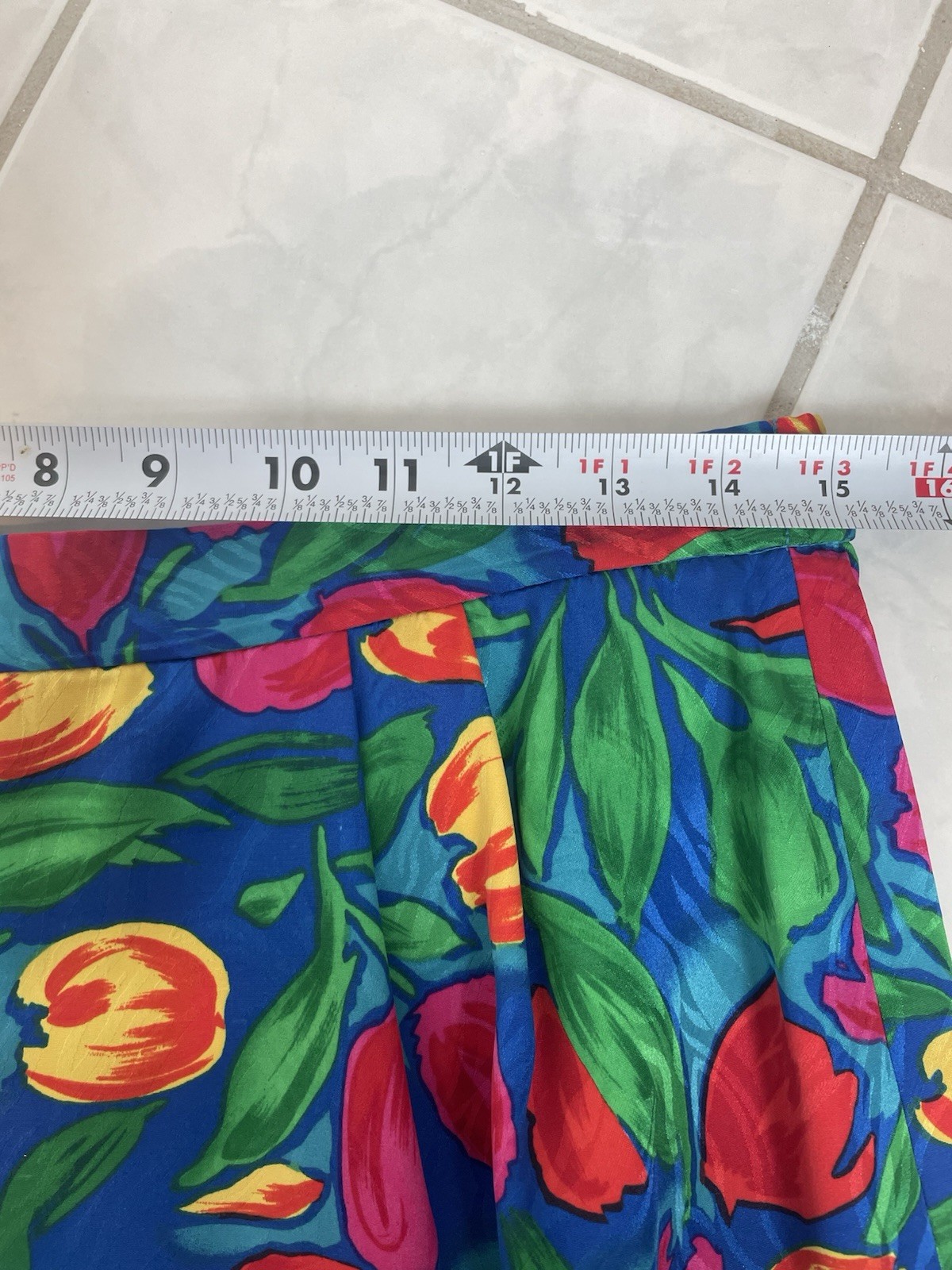 Vintage Papell Boutique Floral Tulip Skirt Suit Set Summer Chic Sz 10 Midi Skirt