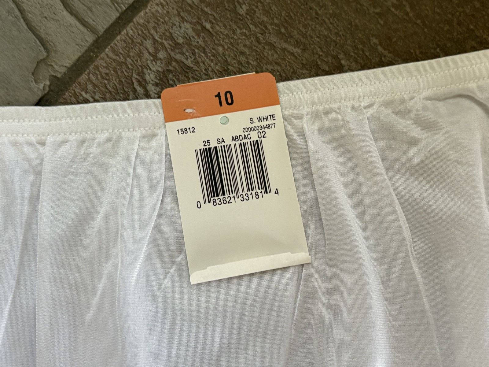 Vanity Fair 10/3XL Pure White SATIN Full Nylon Brief Panties #15812 Vintage NWT