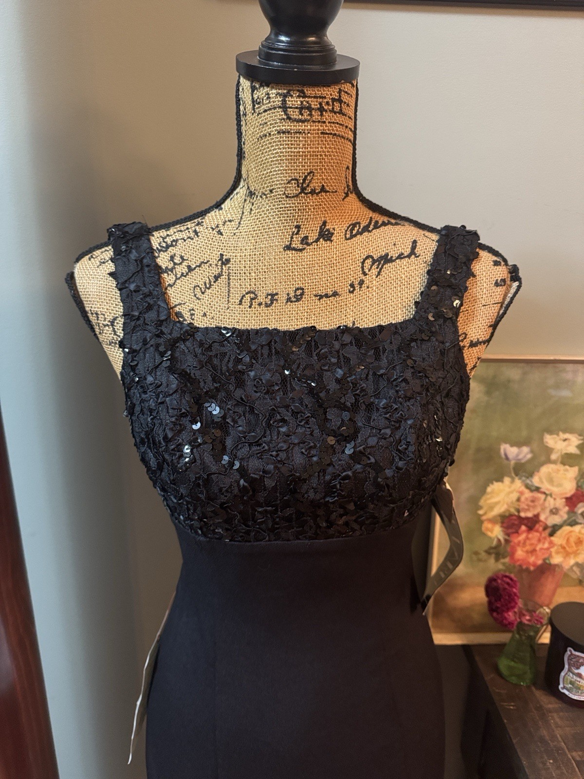 1980s Vintage Gantos DeLaru Cocktail Dress. Size 3/4. NWT