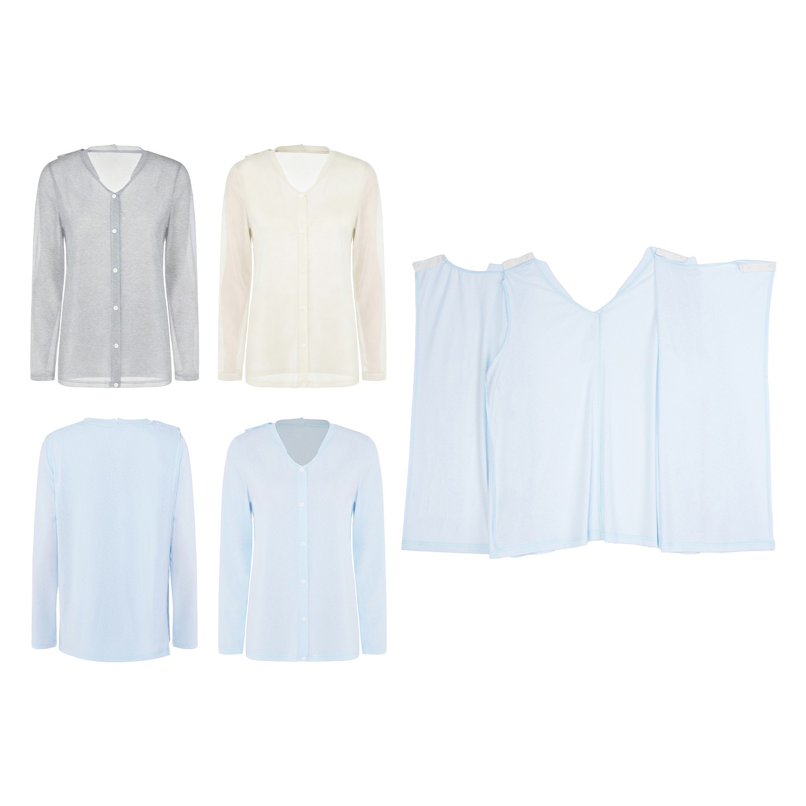 Women T-shirt Button-down Top Alzheimer Blouse V Neck Shirt Daily Wear Costume