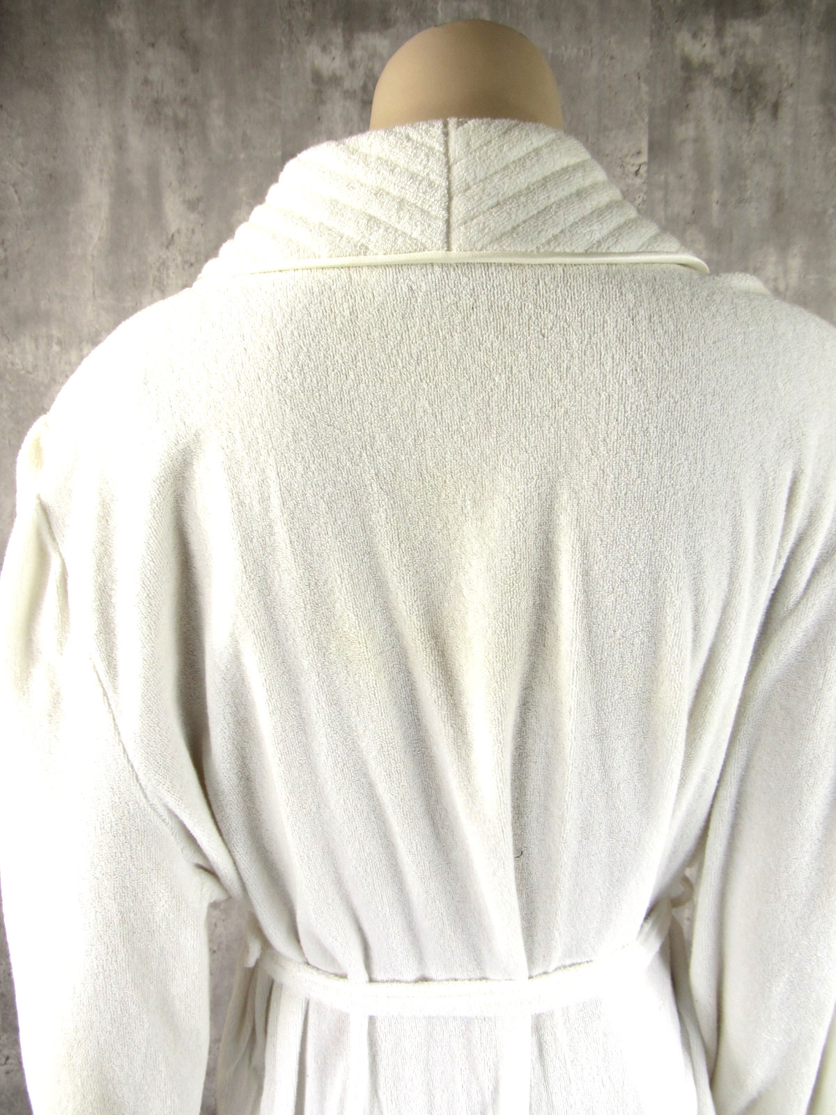 Vintage 80s Vanity Fair NOS NEW White Cotton Terry Lounging Robe 2XL XXL