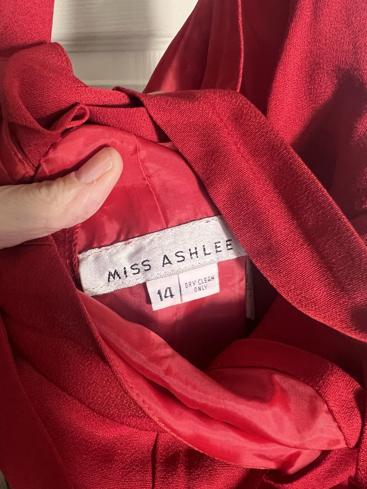 Vintage 90s Y2K Red Strapless Criss Cross Dress Size 14 Valentine’s Cocktail