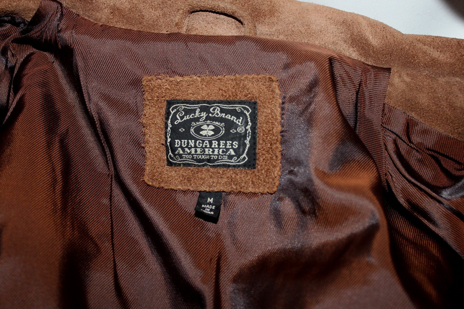 Vintage Leather Jacket by Lucky Brand Dungarees Womens Size M VERY GOOD