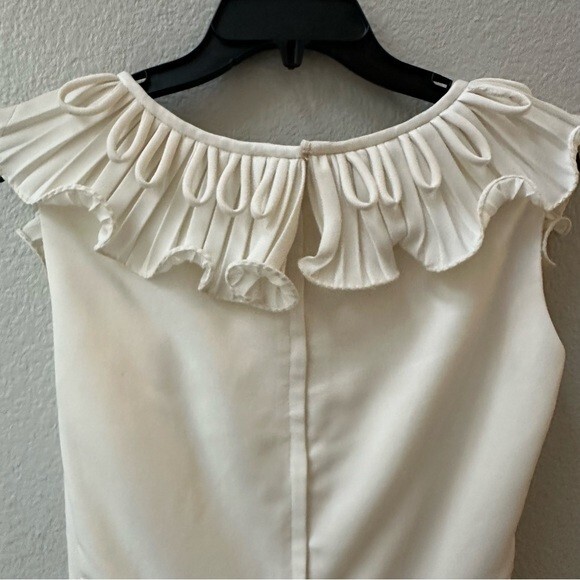 eve le coq california 1970s vintage white wedding gown cocktail dress womens 4