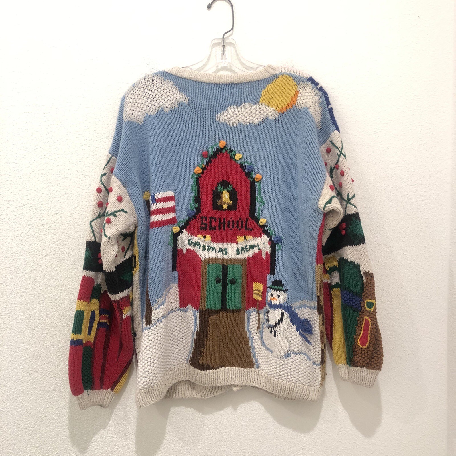 Vintage 1993 The Eagle’s Eye Alexandra Bartlett School Days Cardigan Multi Sz L
