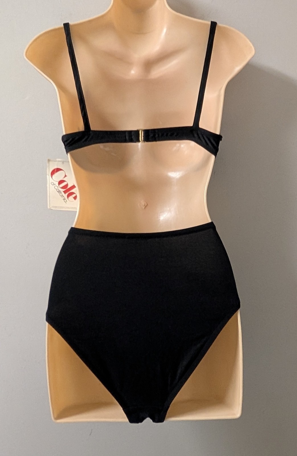 Cole Of California Bikini Vintage 80’s Rare Dead Stock B&W NWT S