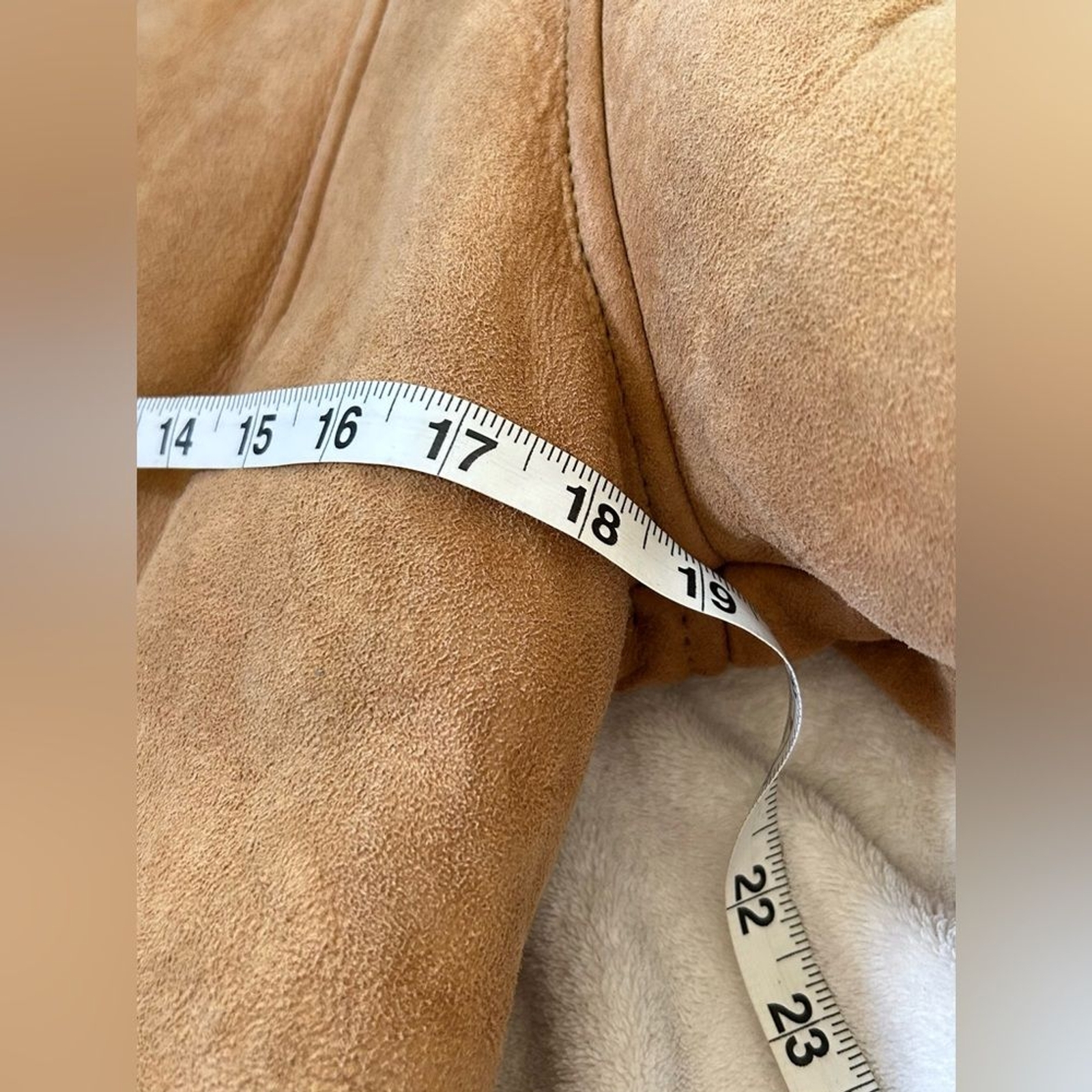 Vintage 100% Leather Suede Shearling Coat French Creek Sheep and Wool Co sz 12