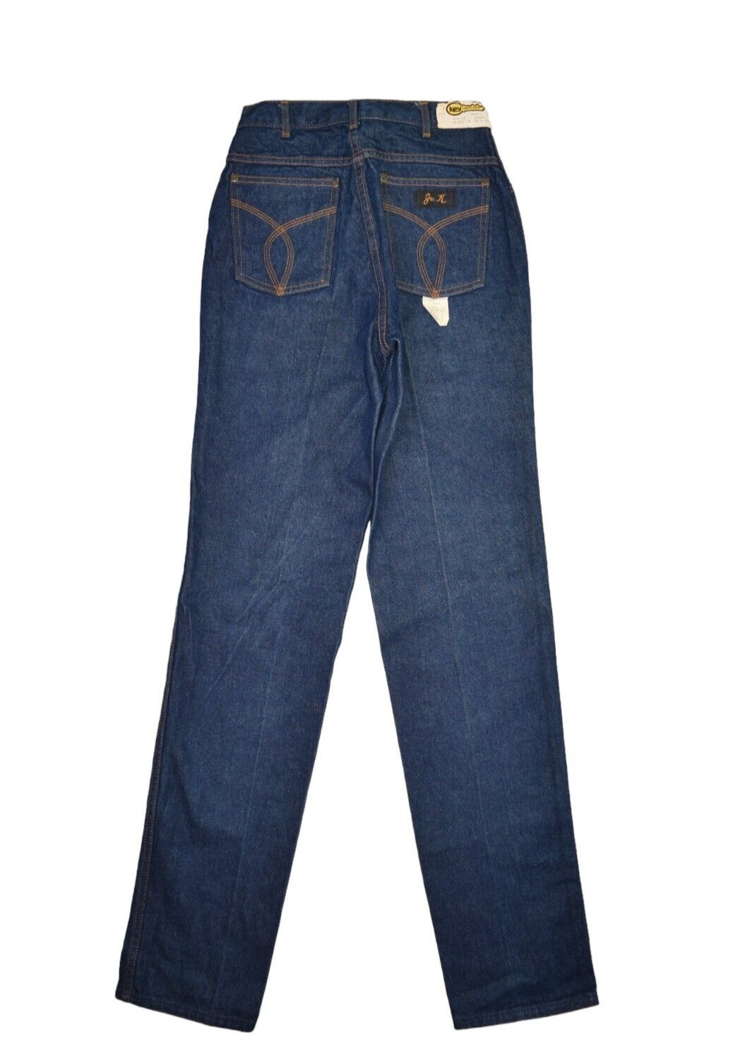 Vintage Key Jeans Womens 26×36 Dark Wash Denim Sample Industries High Waist USA