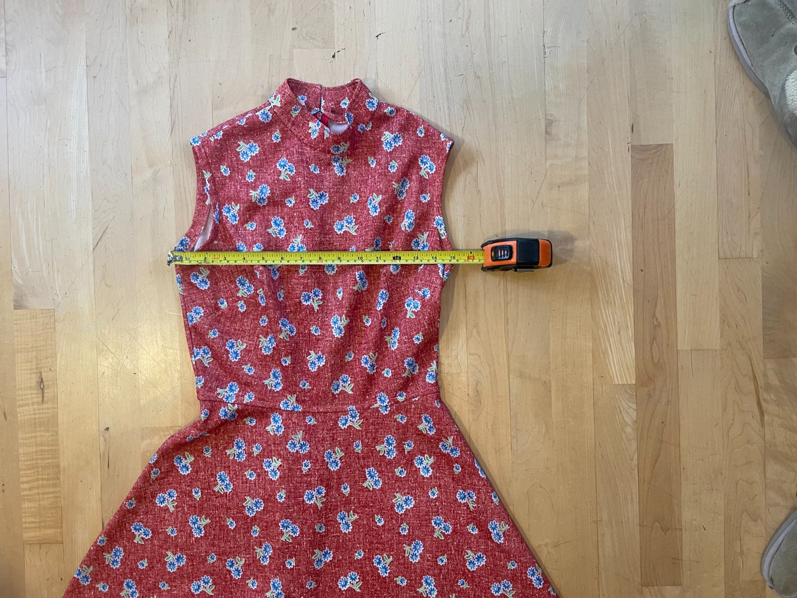 Vintage Puritan Forever Young Red Multicolor Floral Dress