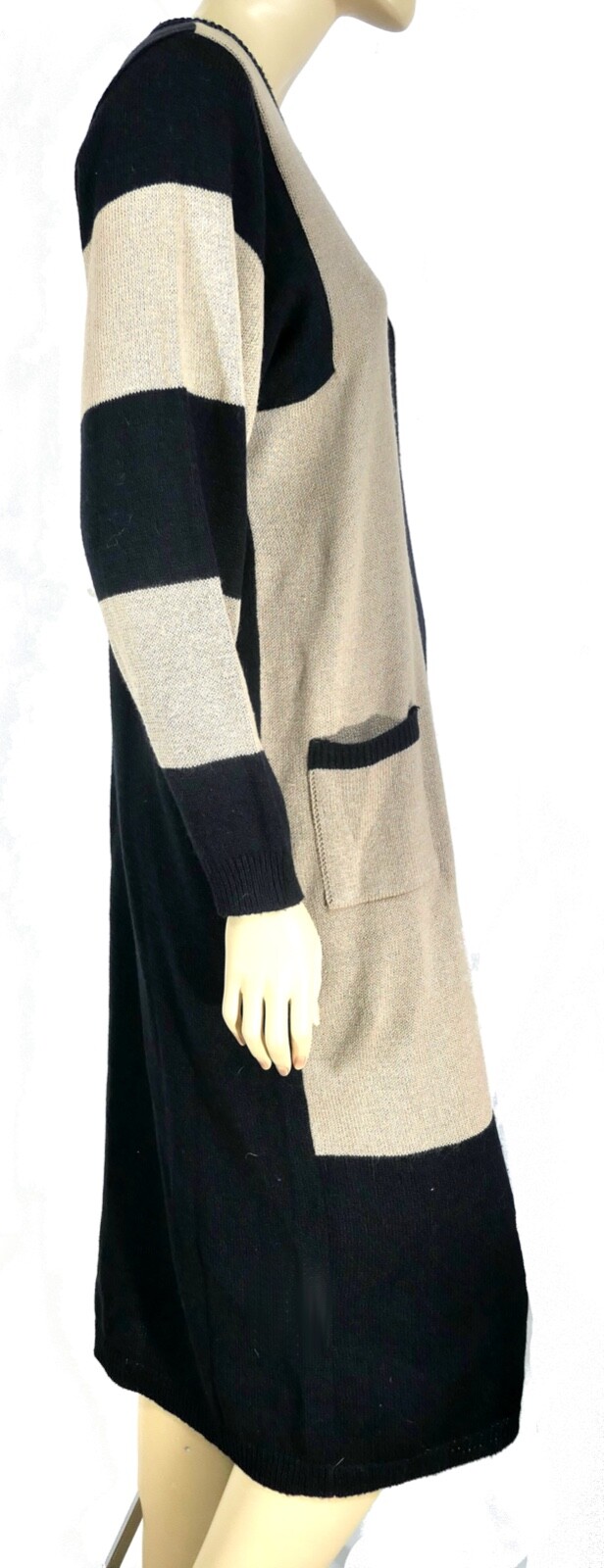 Vtg 70s 80 Retro Color Block Midi Shift Sweater Dress Lgnacy Fever Savion L