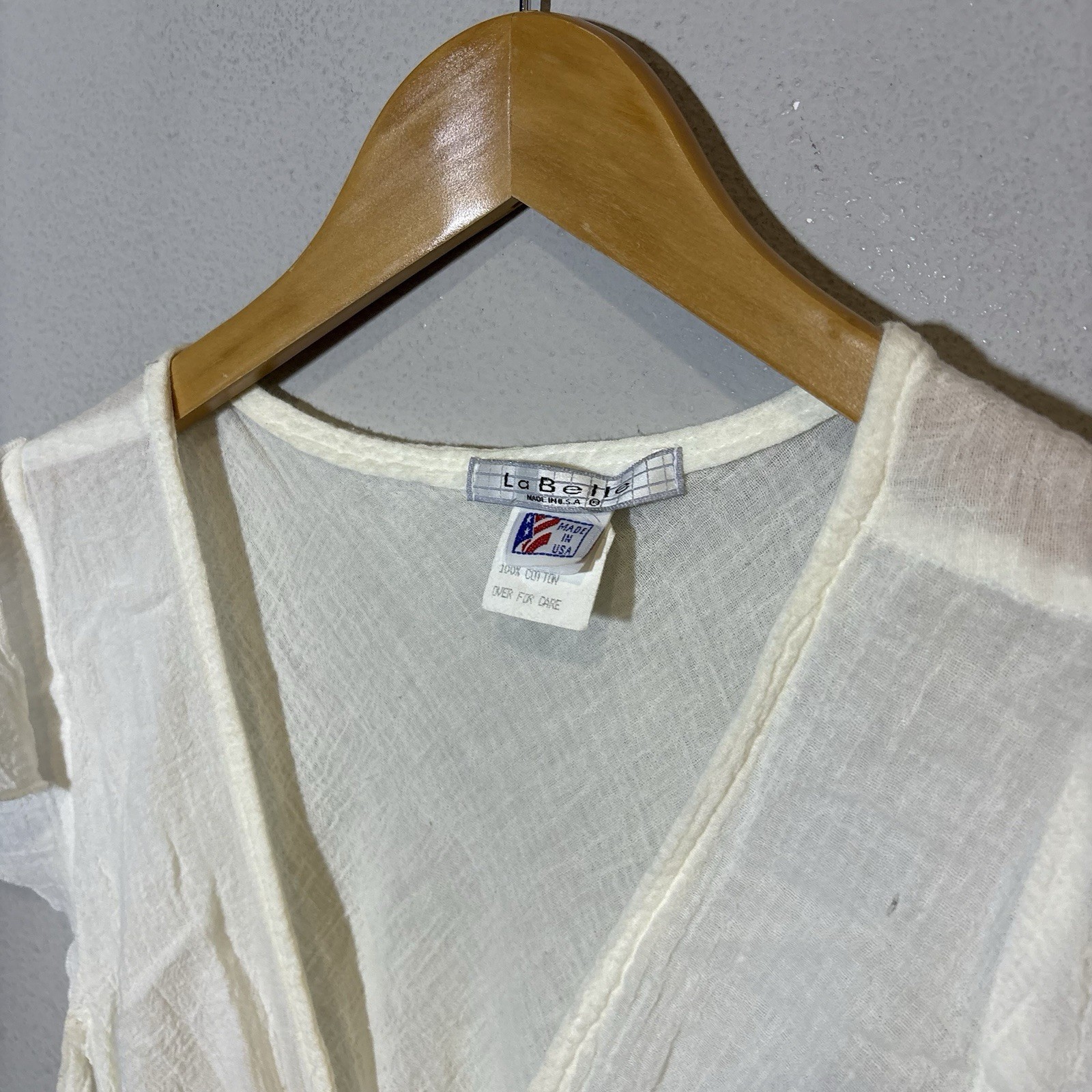 Vintage La Belle Nightgown Slip Dress Lace Trim VNeck Betty Boop Rayon Size 11